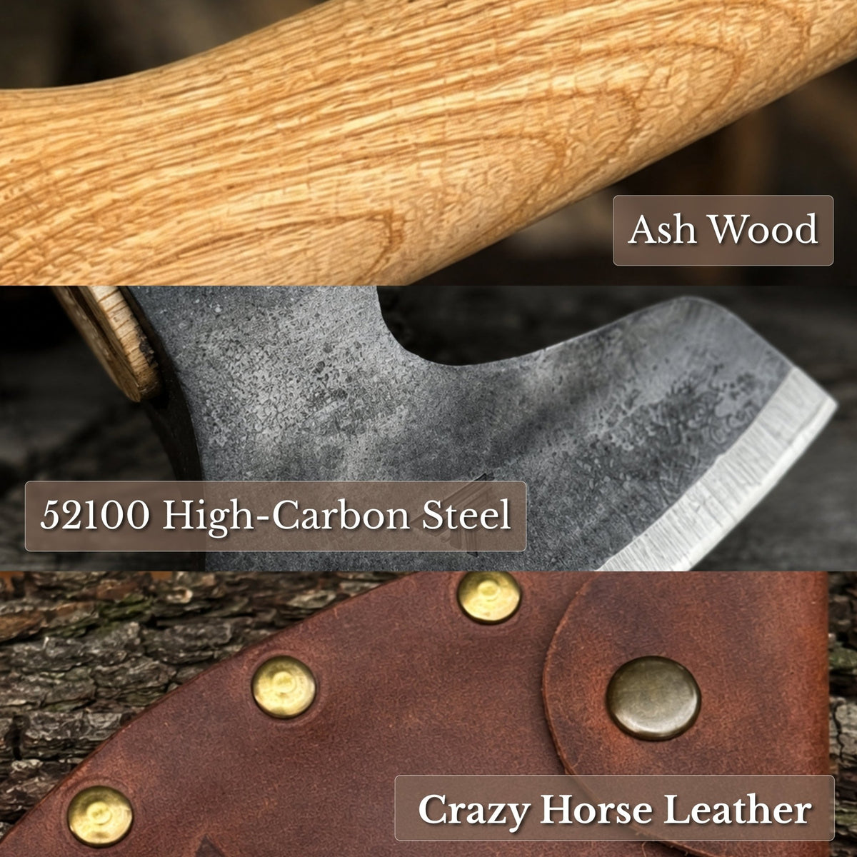 Small Carving Axe with Leather Sheath, 0.68 kg (1.50 lb) - 8