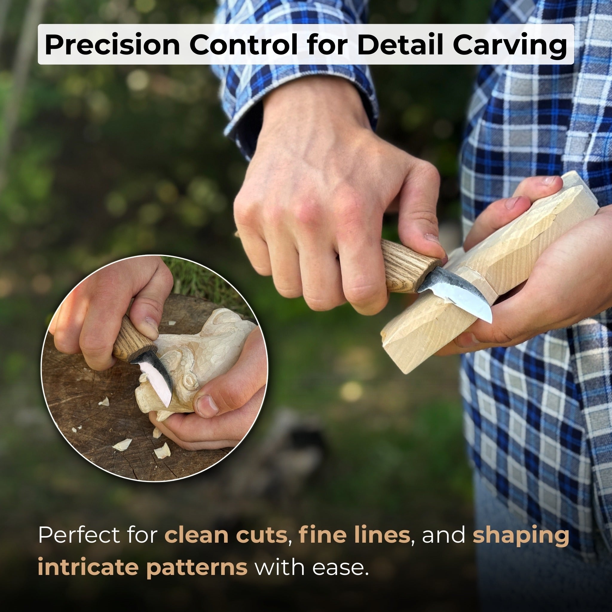 Small Chip Carving Knife, 3 cm (1.2 inches) - 7