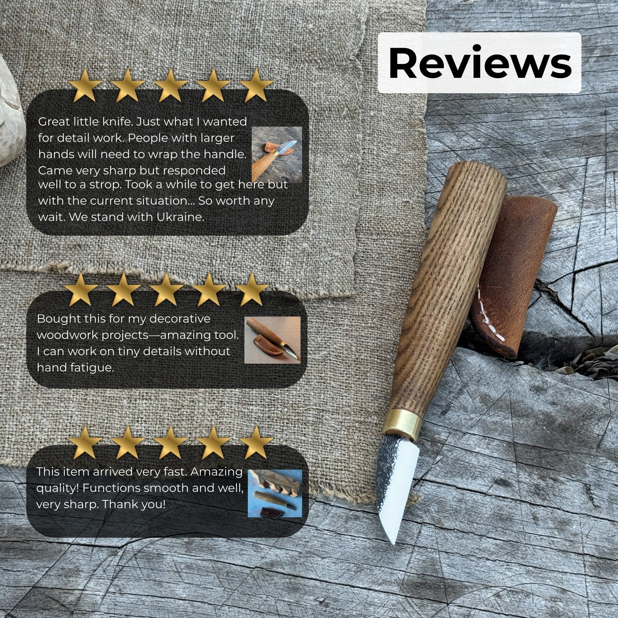 Small Chip Carving Knife, 3.5 cm (1.38 inches) - 9