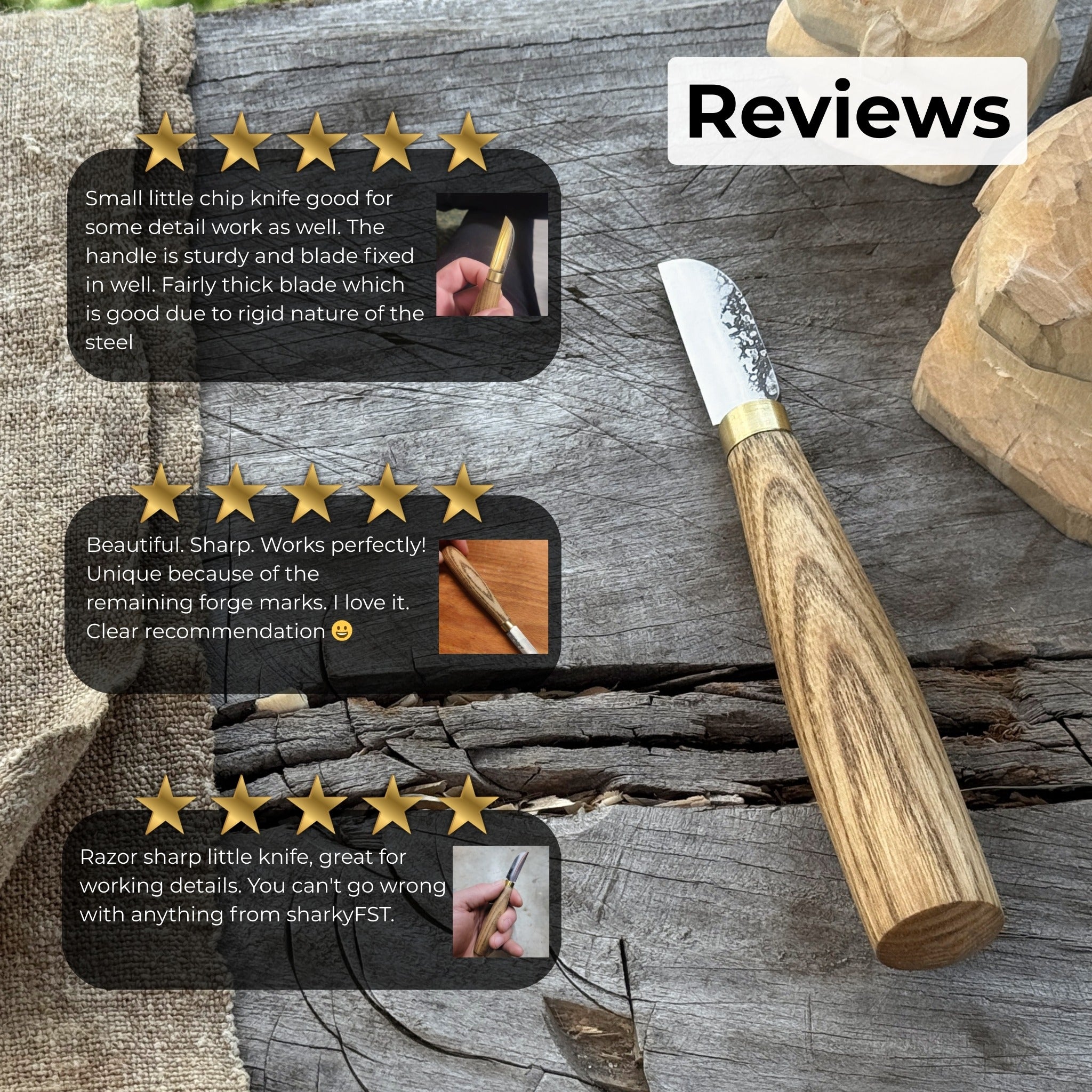 Small Chip Carving Knife, 4 cm (1.57 inches) - 9
