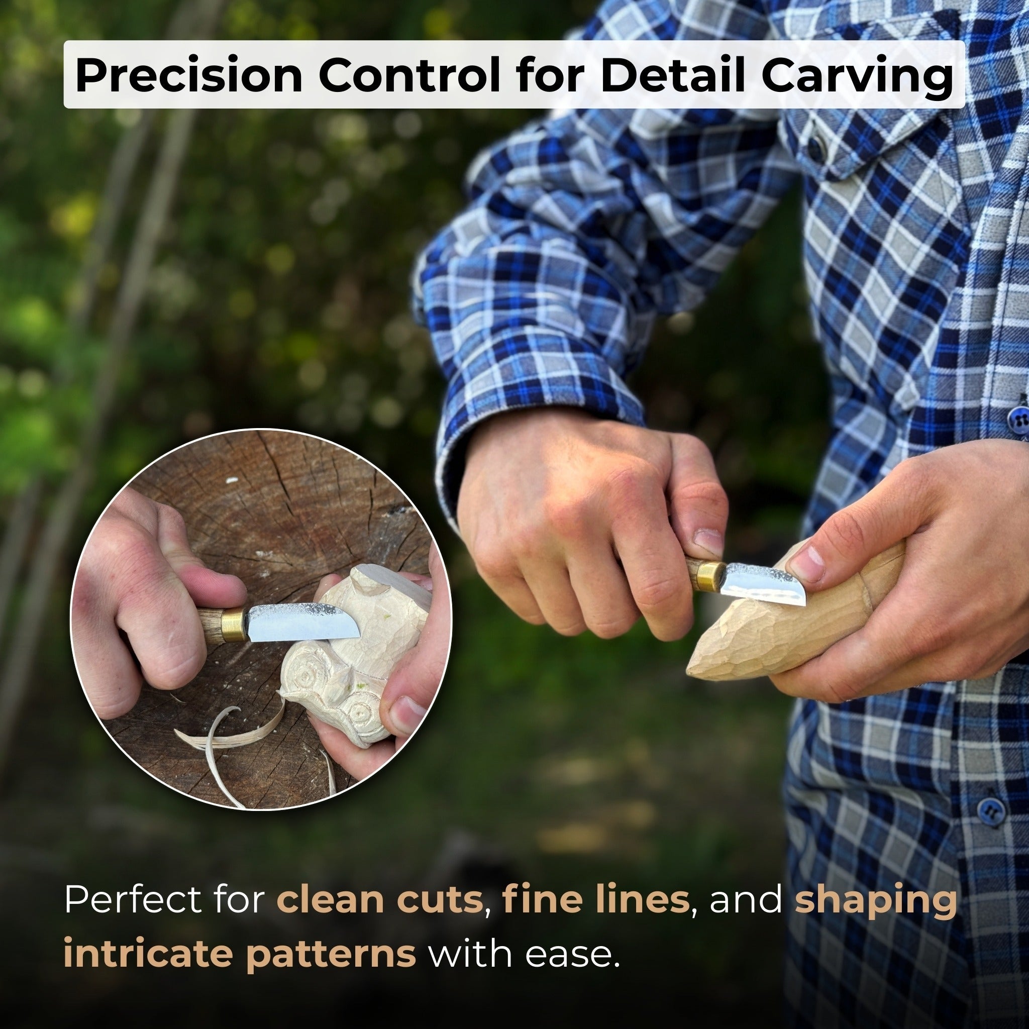 Small Chip Carving Knife, 4 cm (1.57 inches) - 7