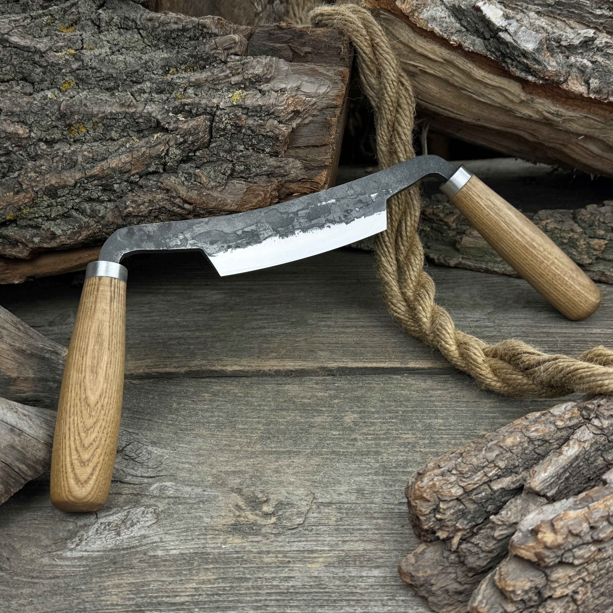 Small Curved Drawknife (Push/Pull), 10.5 cm (4.13 inches) - 2