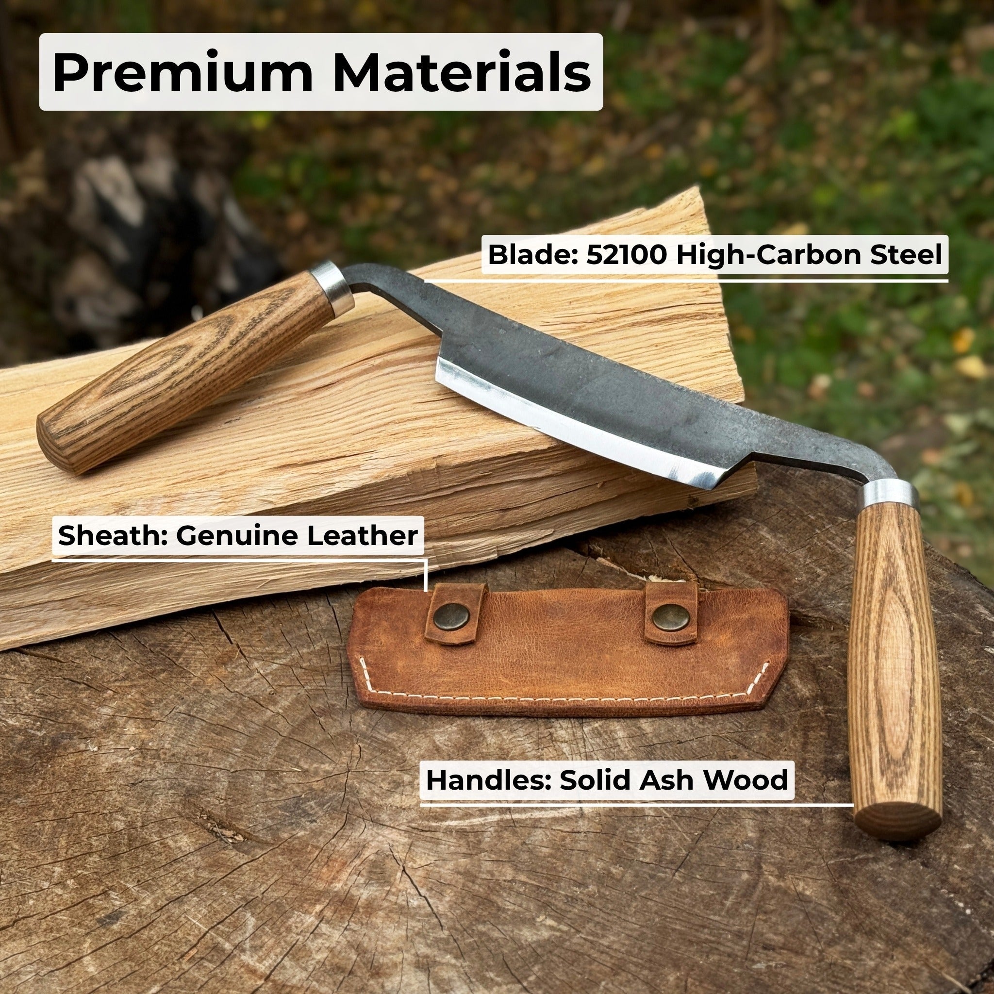 Small Curved Drawknife (Push/Pull), 10.5 cm (4.13 inches) - 6