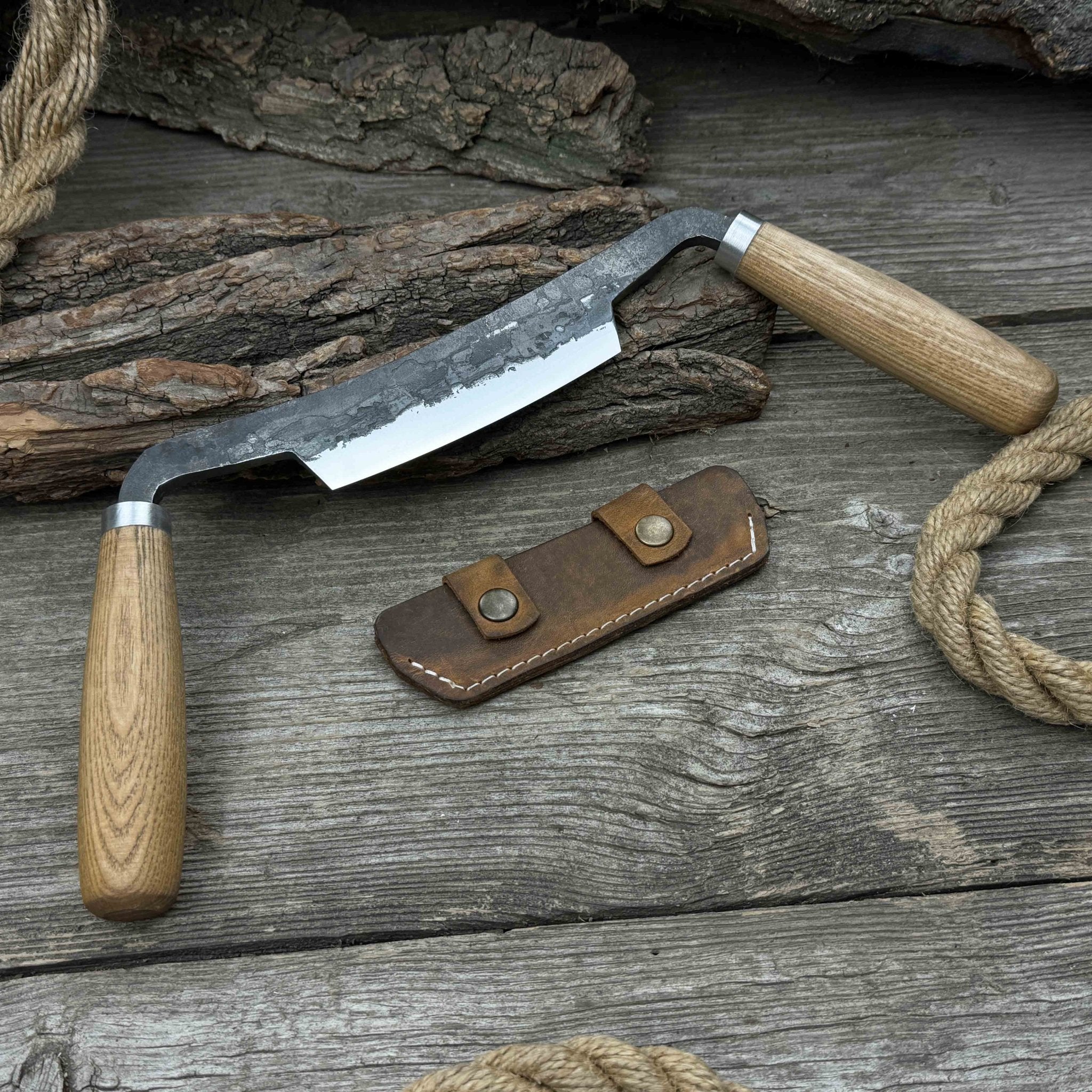 Small Curved Drawknife (Push/Pull), 10.5 cm (4.13 inches) - 1