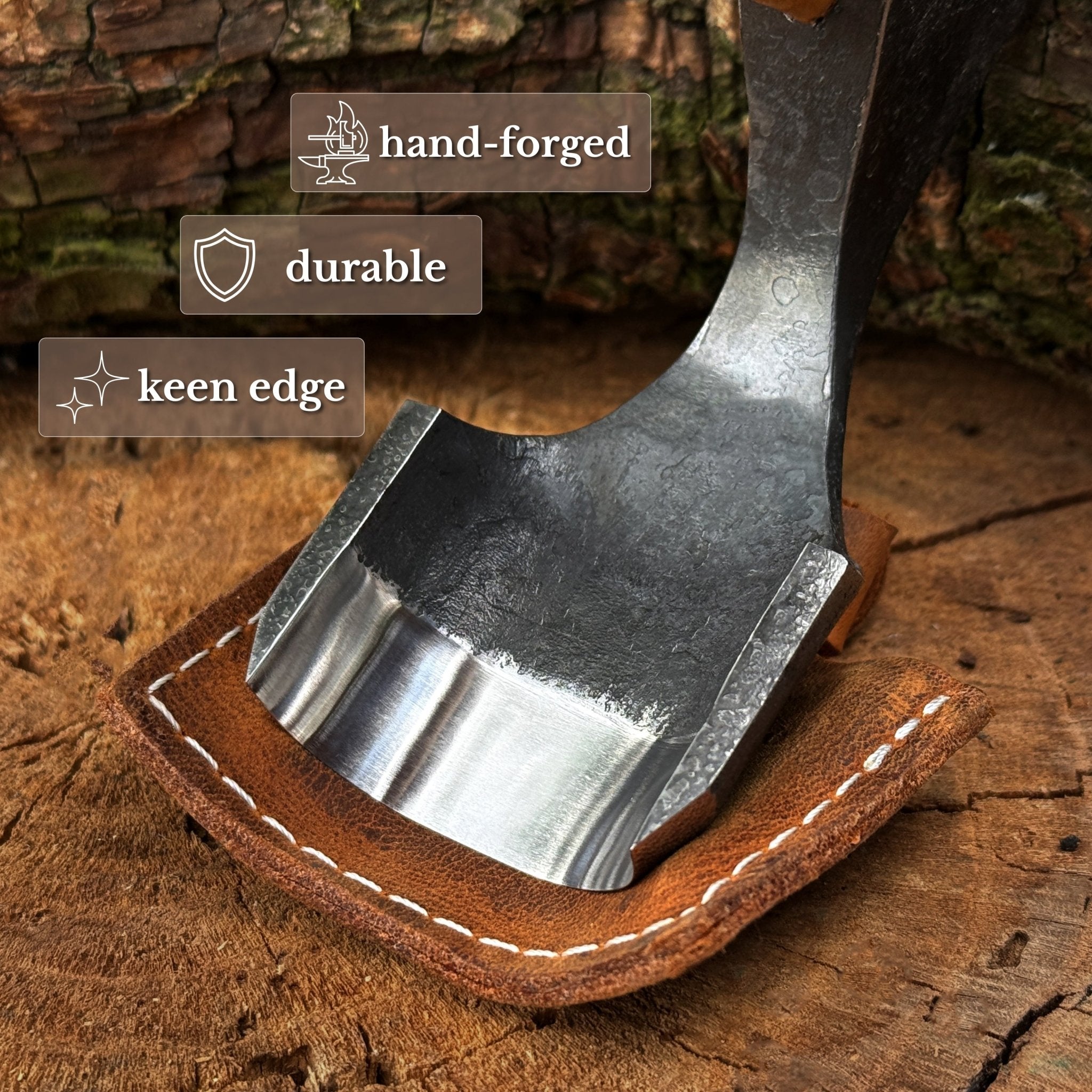 Small Kuksa Adze with Deep Curved (Round) Blade, 4.5 cm (1.8 in) - 4