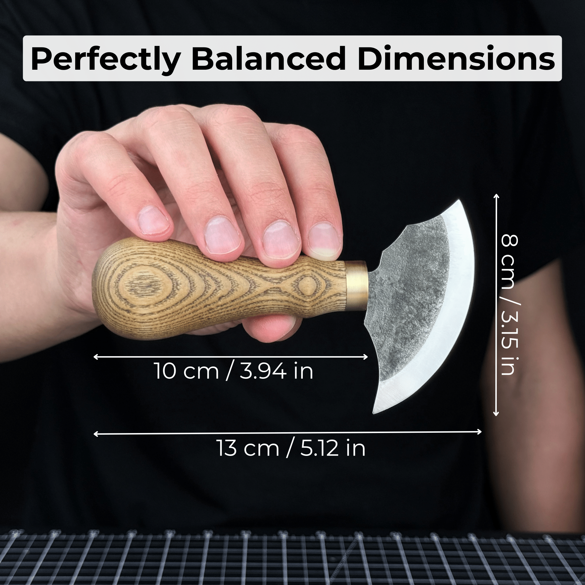 Small Leather Round Knife, 8 cm (3.15 inches) - 6