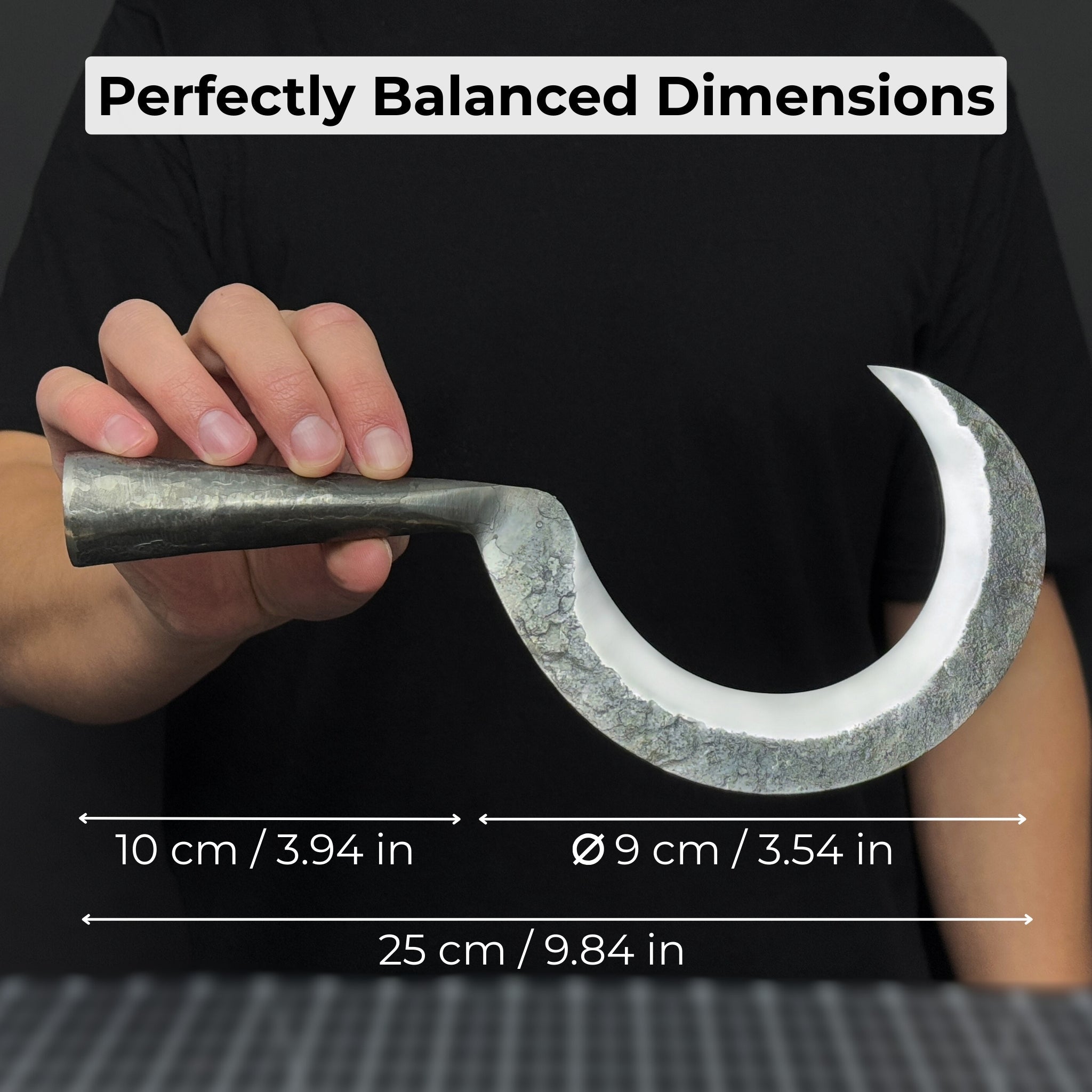 Small Sickle with Forged Handle, 9 cm (3.54 inches) - 5