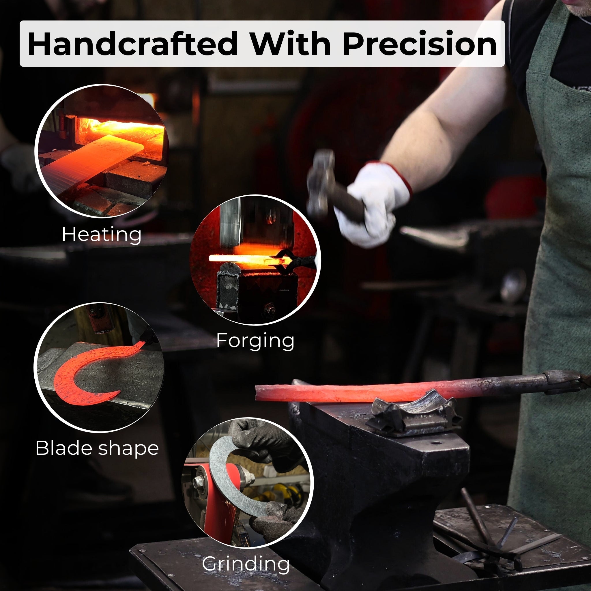 Small Sickle with Forged Handle, 9 cm (3.54 inches) - 8