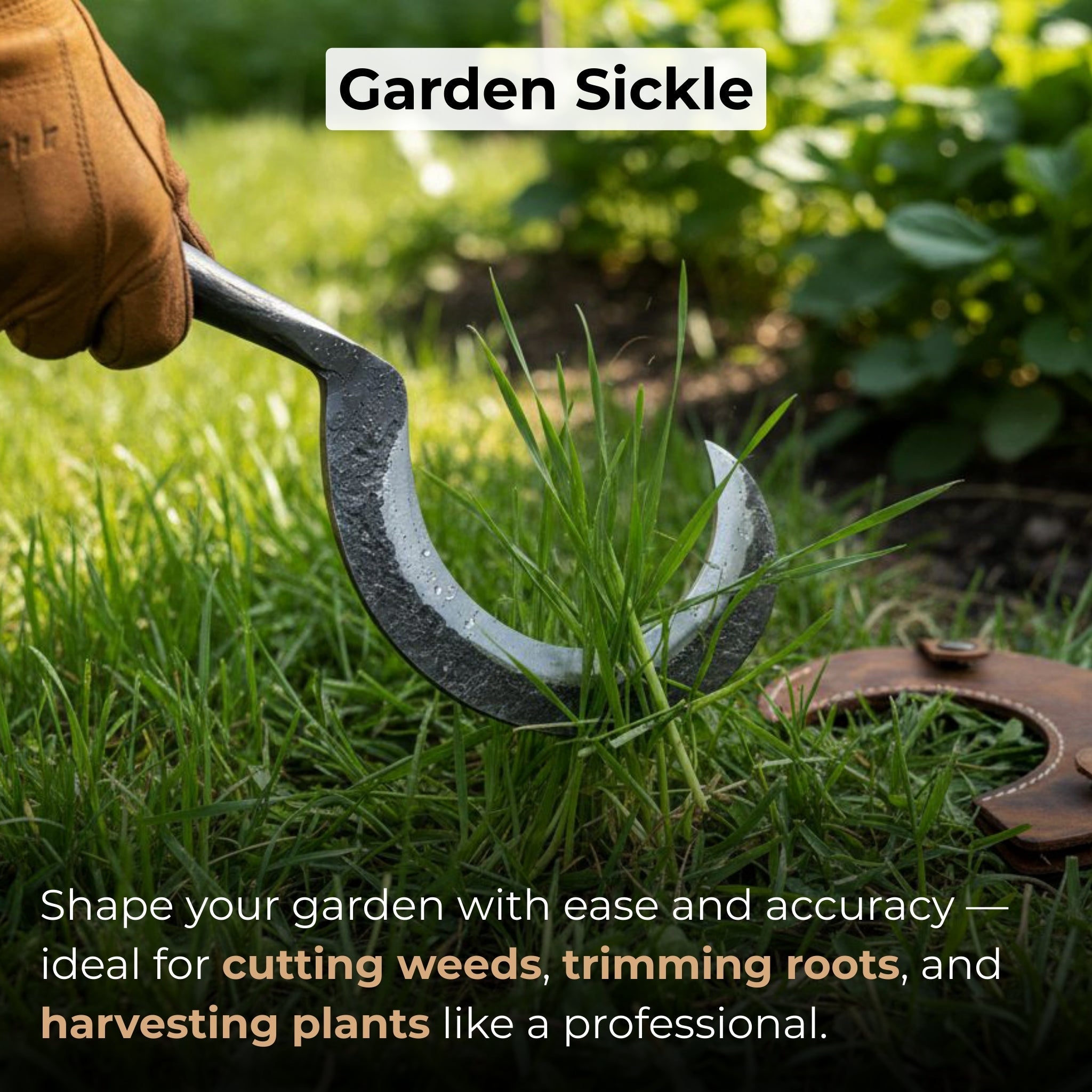 Small Sickle with Forged Handle, 9 cm (3.54 inches) - 7