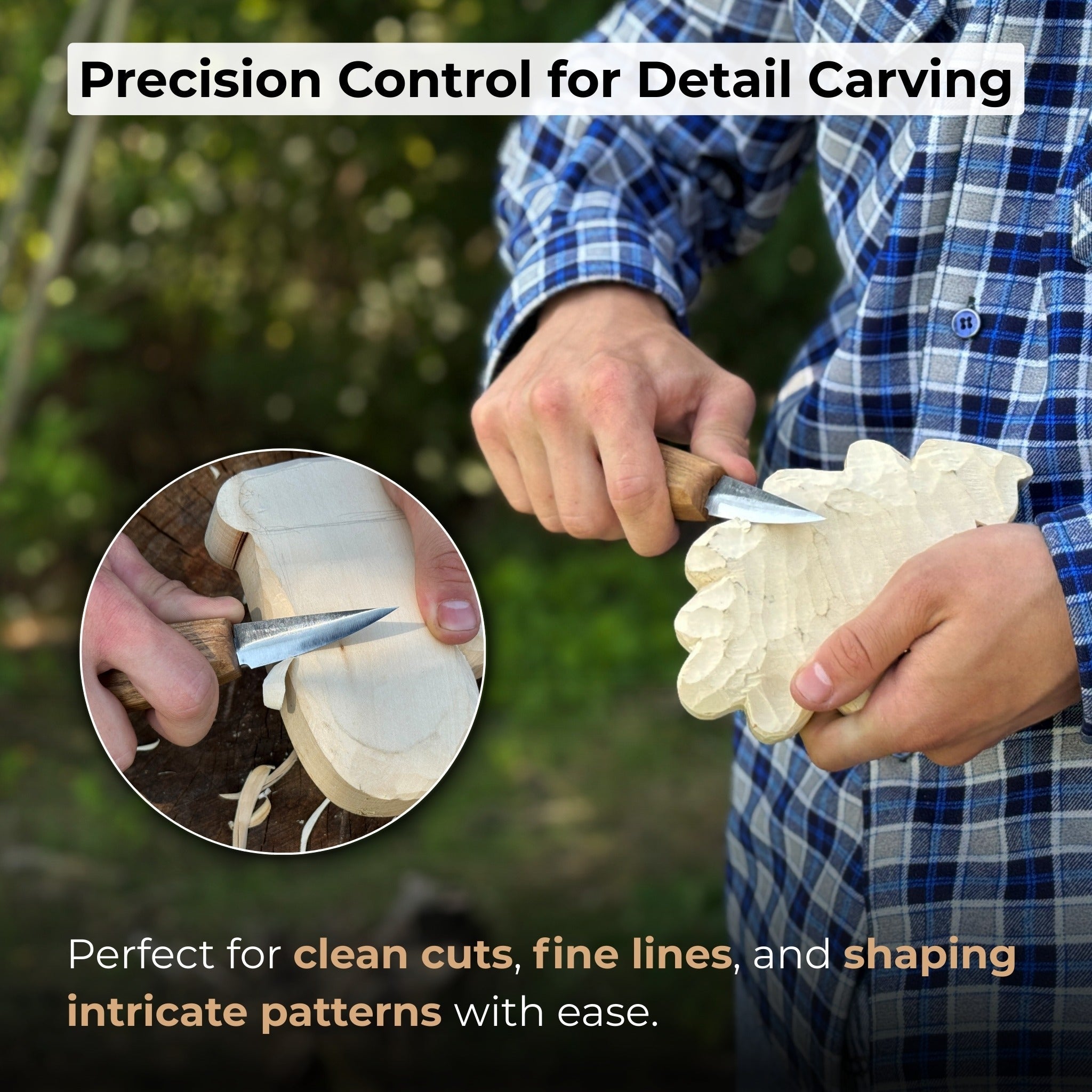 Small Sloyd Carving Knife, 5.5 cm (2.16 inches) - 7