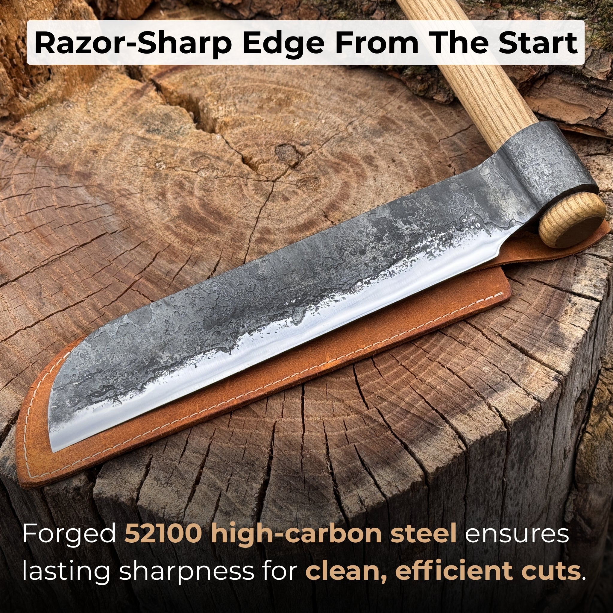 Splitting Froe with Wooden Mallet - 2