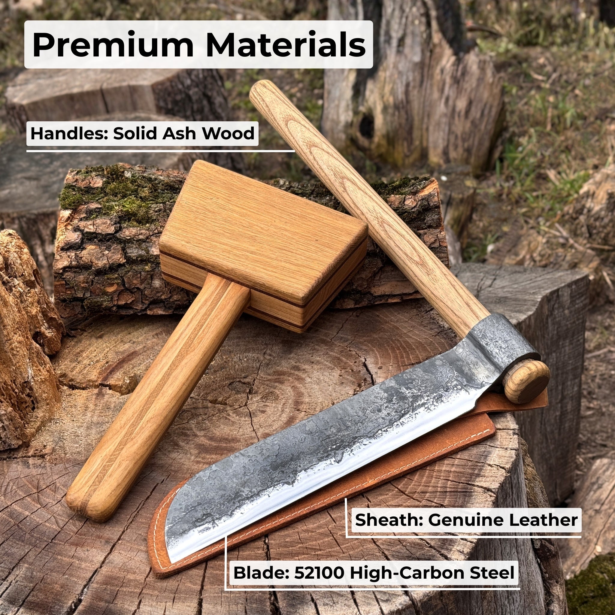 Splitting Froe with Wooden Mallet - 6