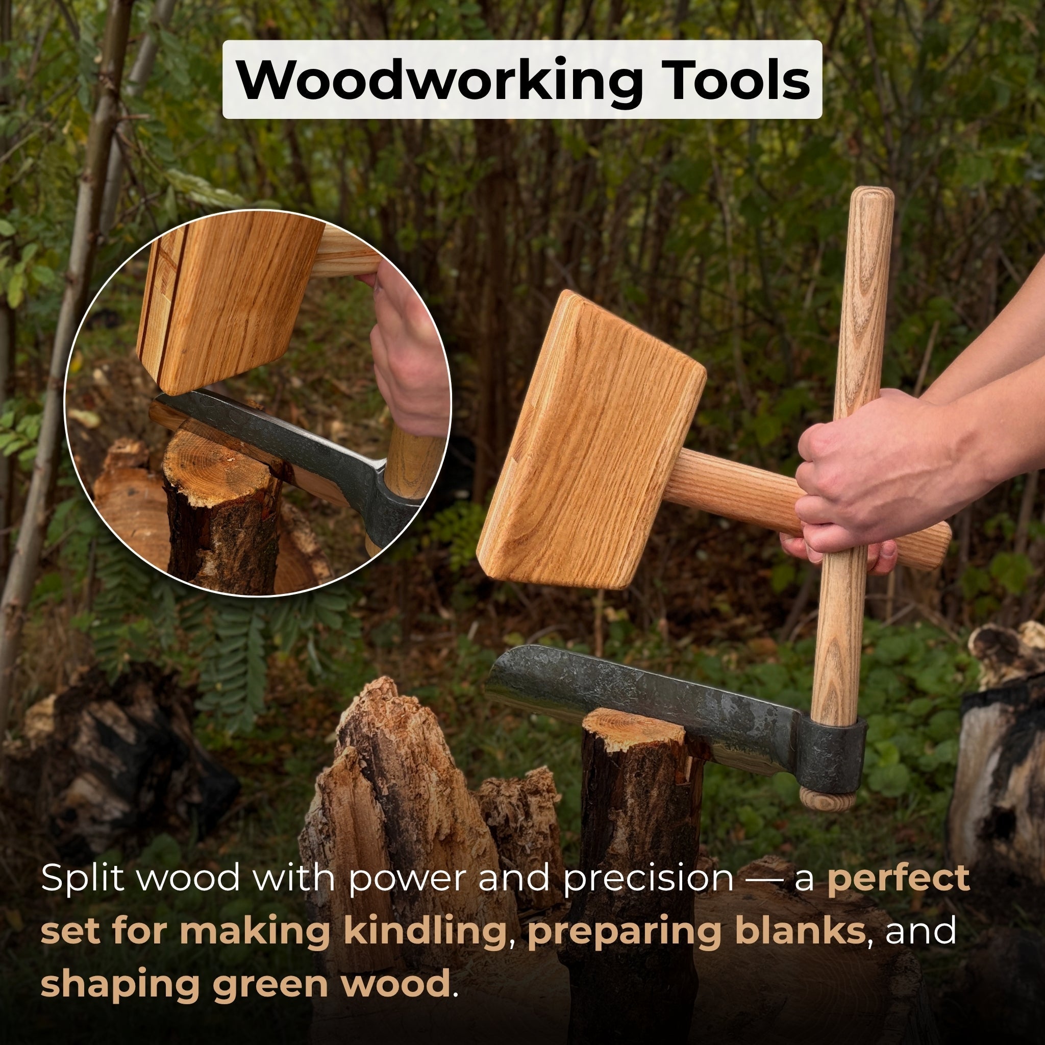 Splitting Froe with Wooden Mallet - 7