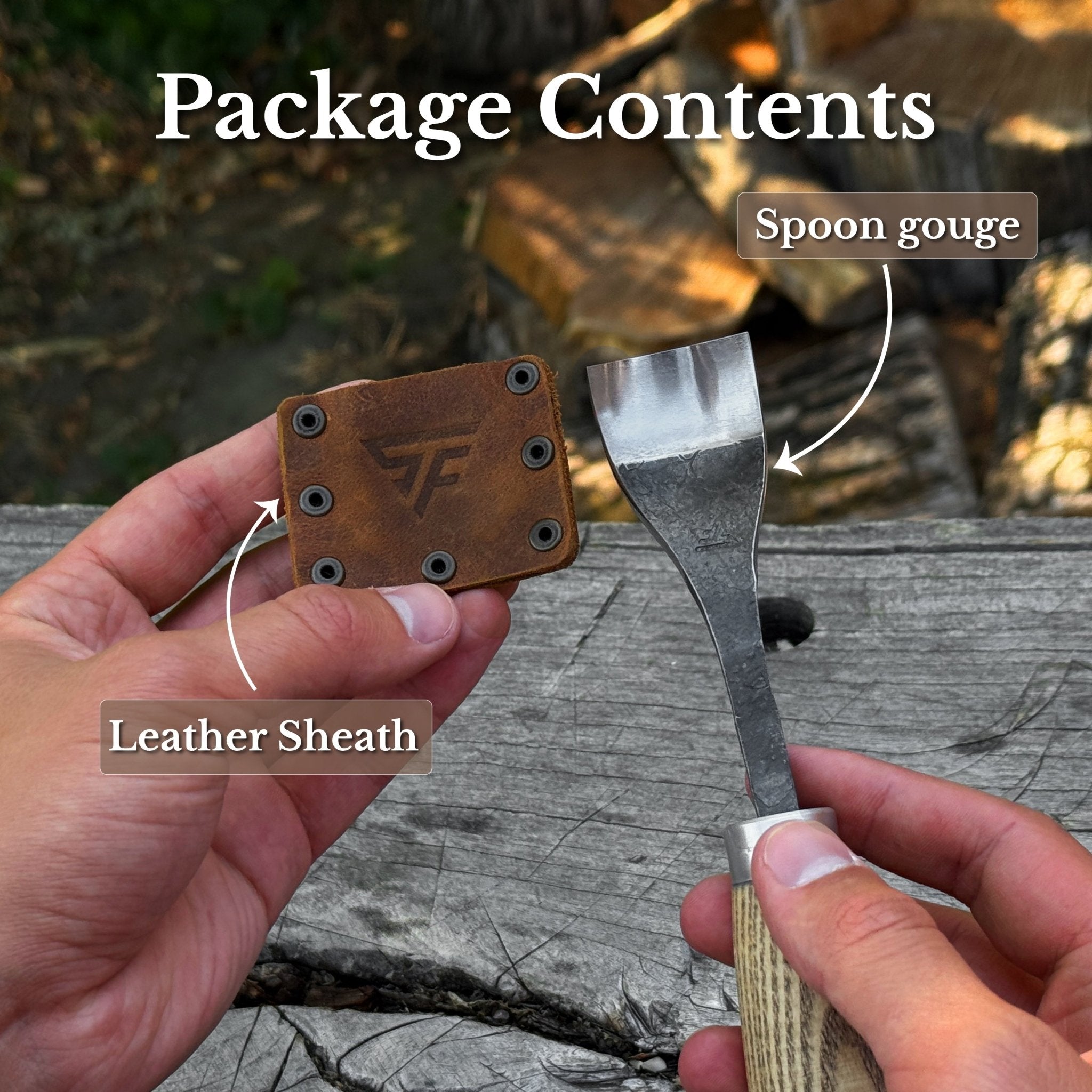 Spoon Bent Gouge, 20 - 45 mm (0.8 - 1.8 inches) - 7
