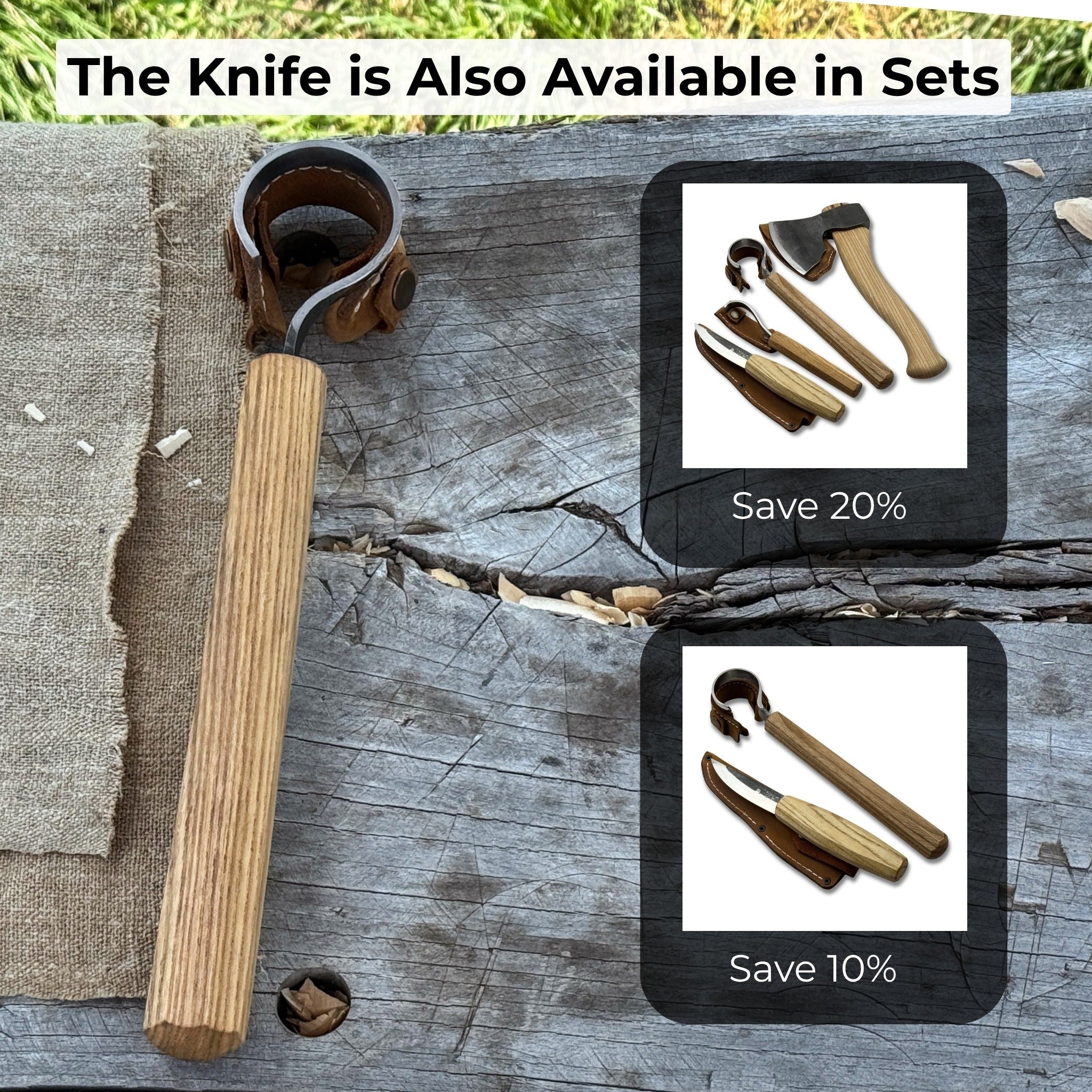 Spoon Carving Hook Knife, ⌀ 4.5 cm (1.77 inches) - 10