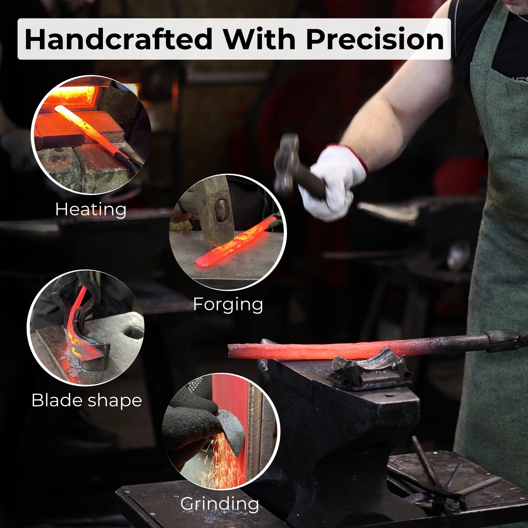 Spoon Carving Hook Knife, ⌀6 cm (2.36 inches) with Leather Case - 8