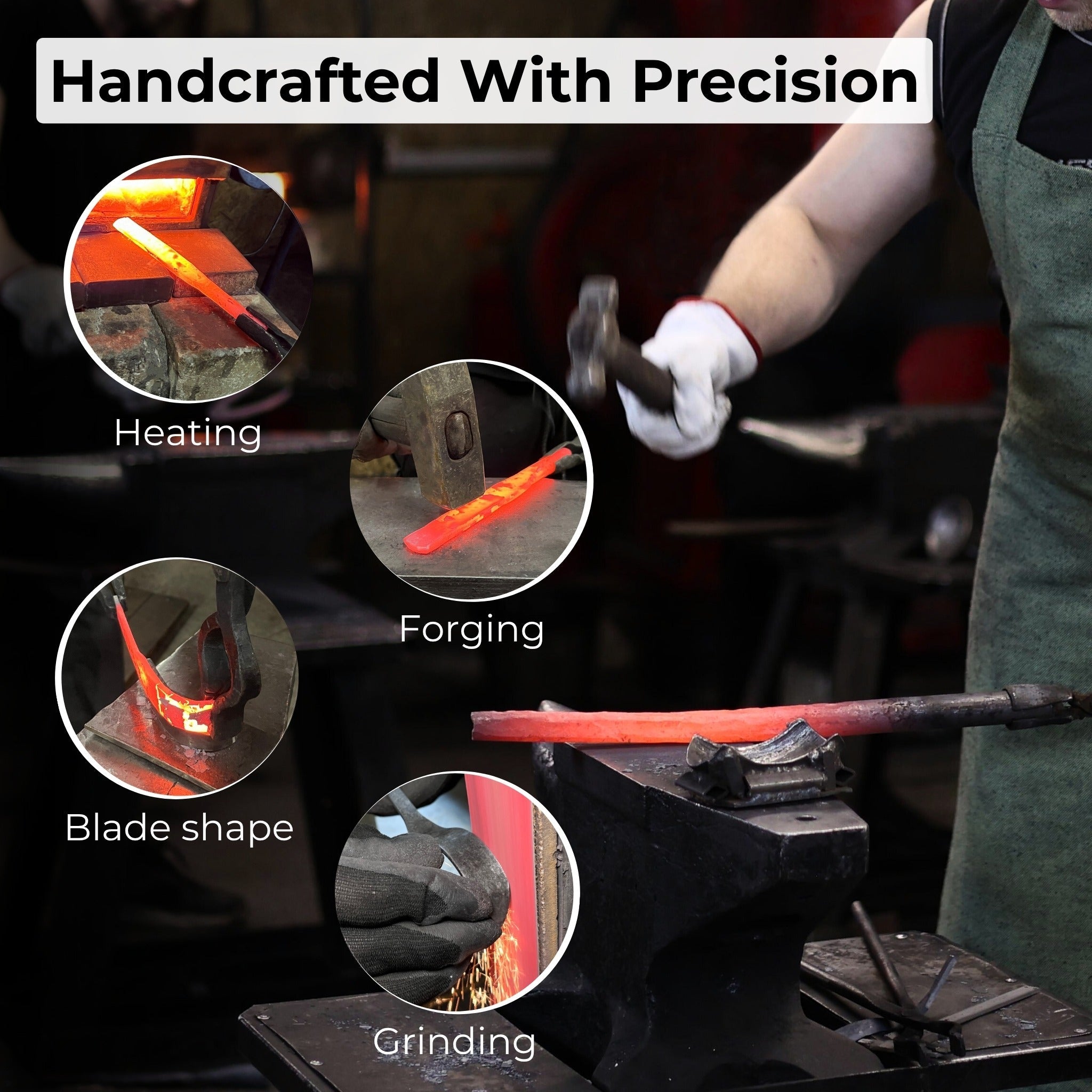 Spoon Carving Hook Knife with Octagonal Handle, 7.5 cm (3 inches), with Leather Sheath - 8