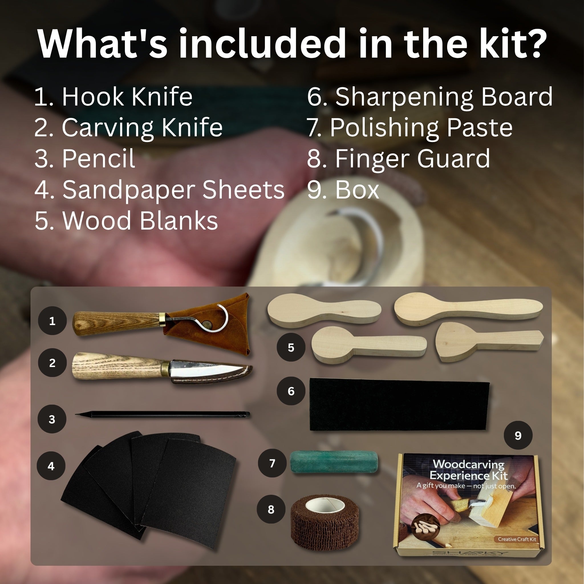 Spoon Carving Kit – Beginner - Friendly Wood Carving Tools & Spoon Blanks - 2