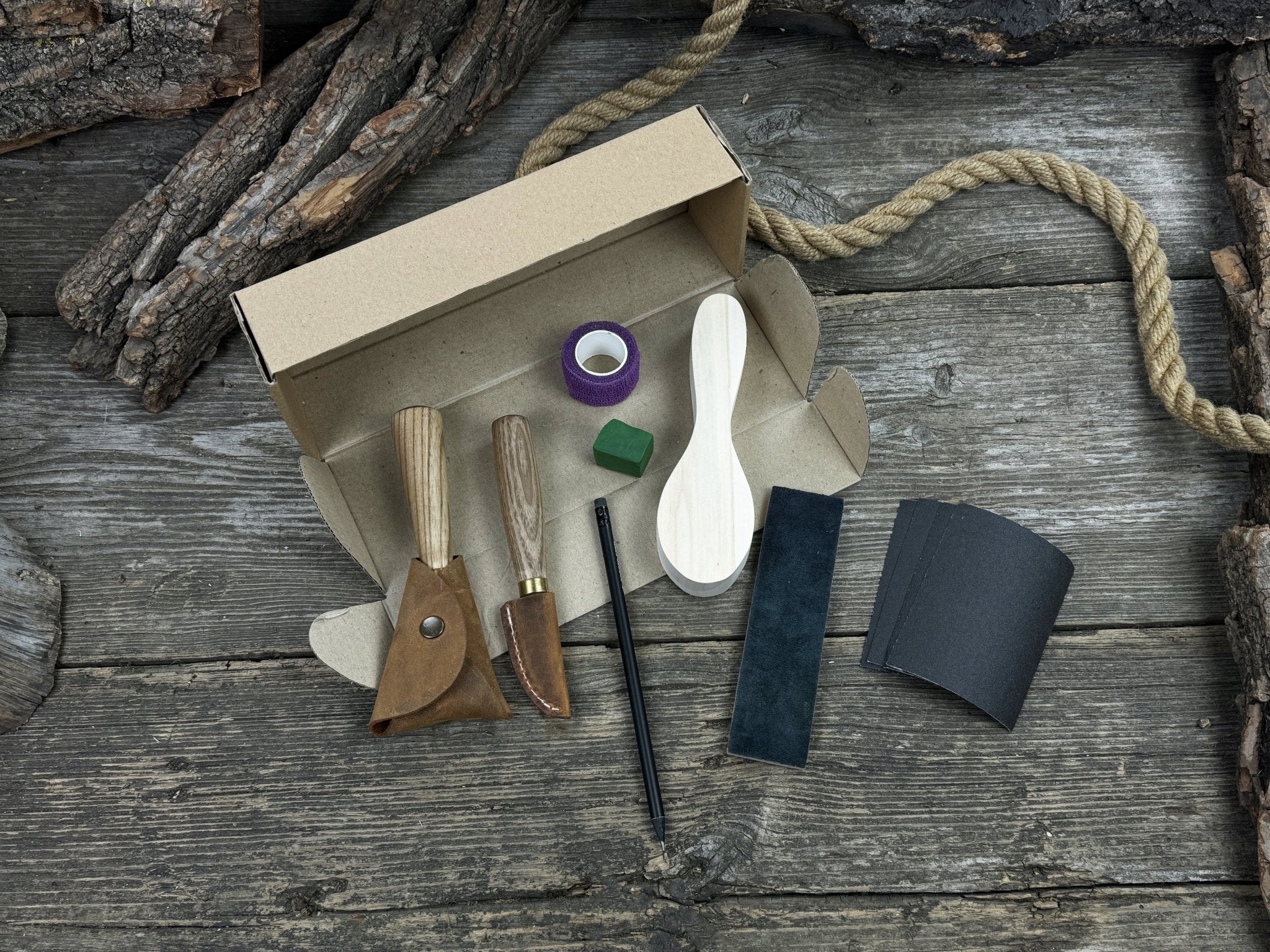 Spoon Carving Kit – Full Carving Set with Safety Tape & Polishing Tools - 4