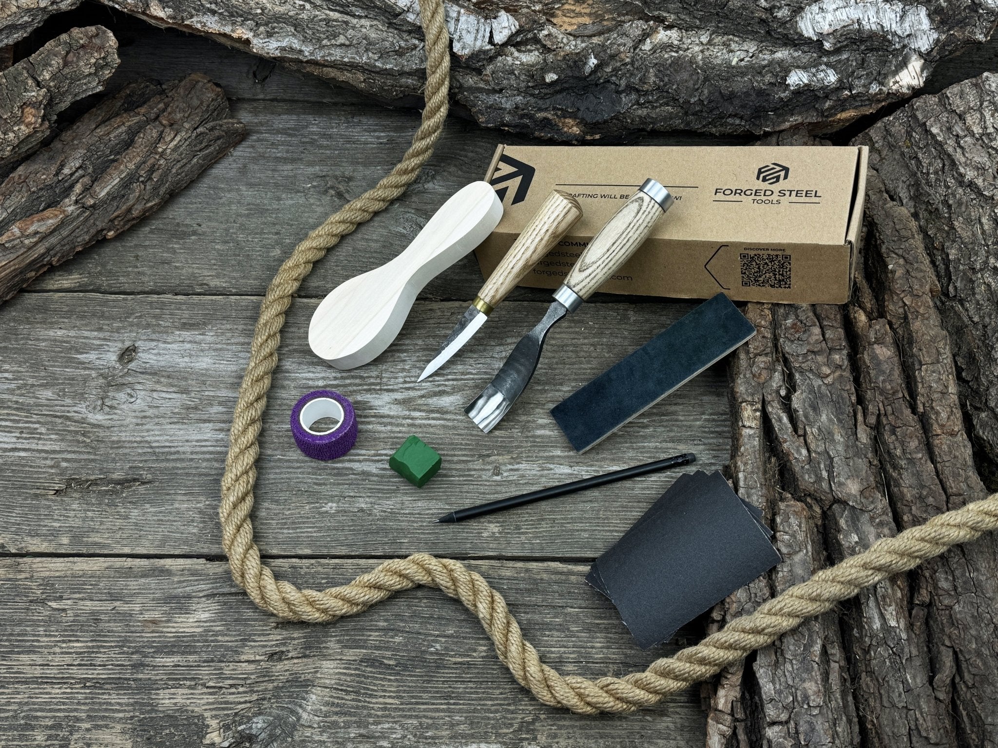 Spoon Carving Kit – Whittling Kit for Beginners with Sharpened Tools & Practice Wood - 5