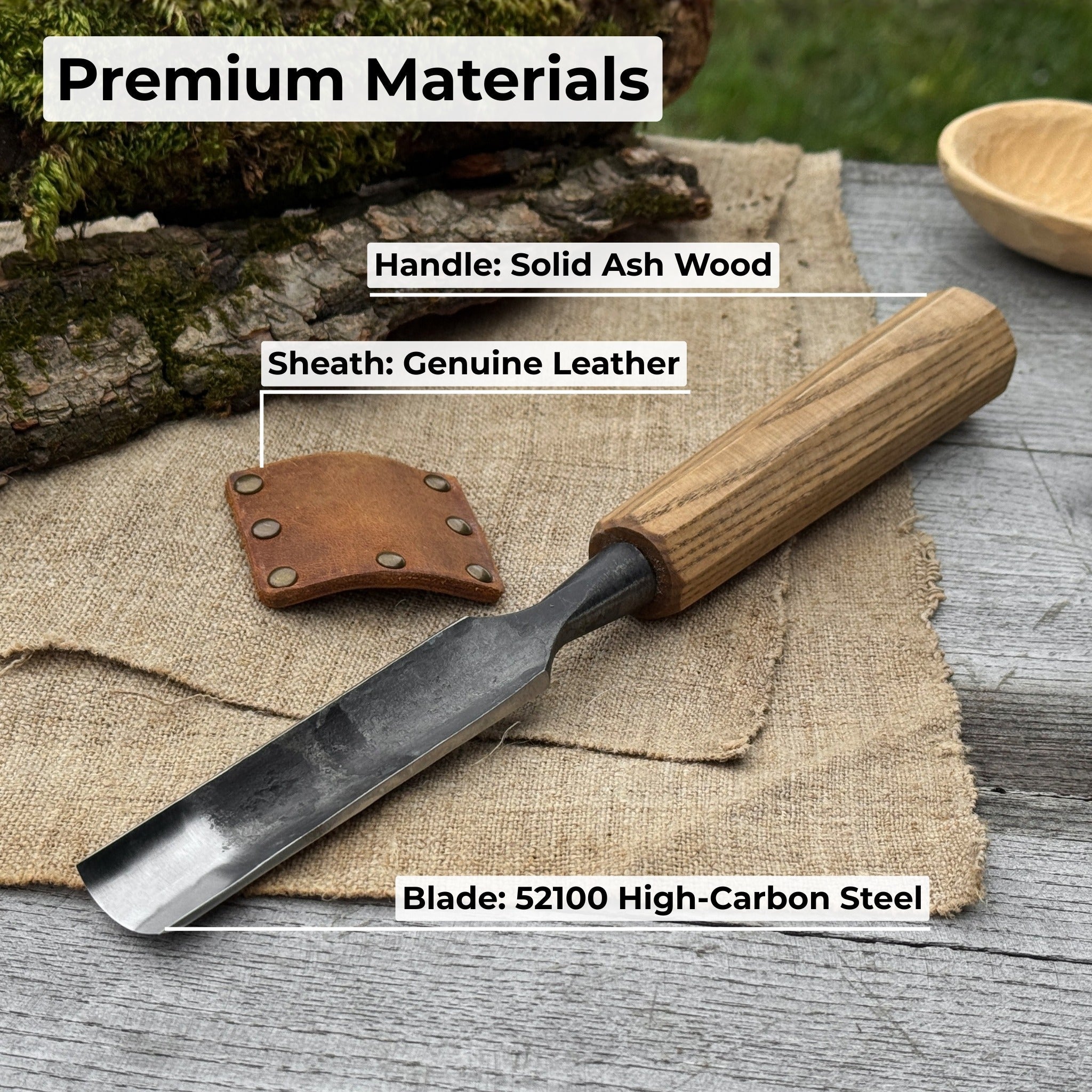 Straight Carving Gouge, 20 - 40 mm (0.8 - 1.6 inches) - 7