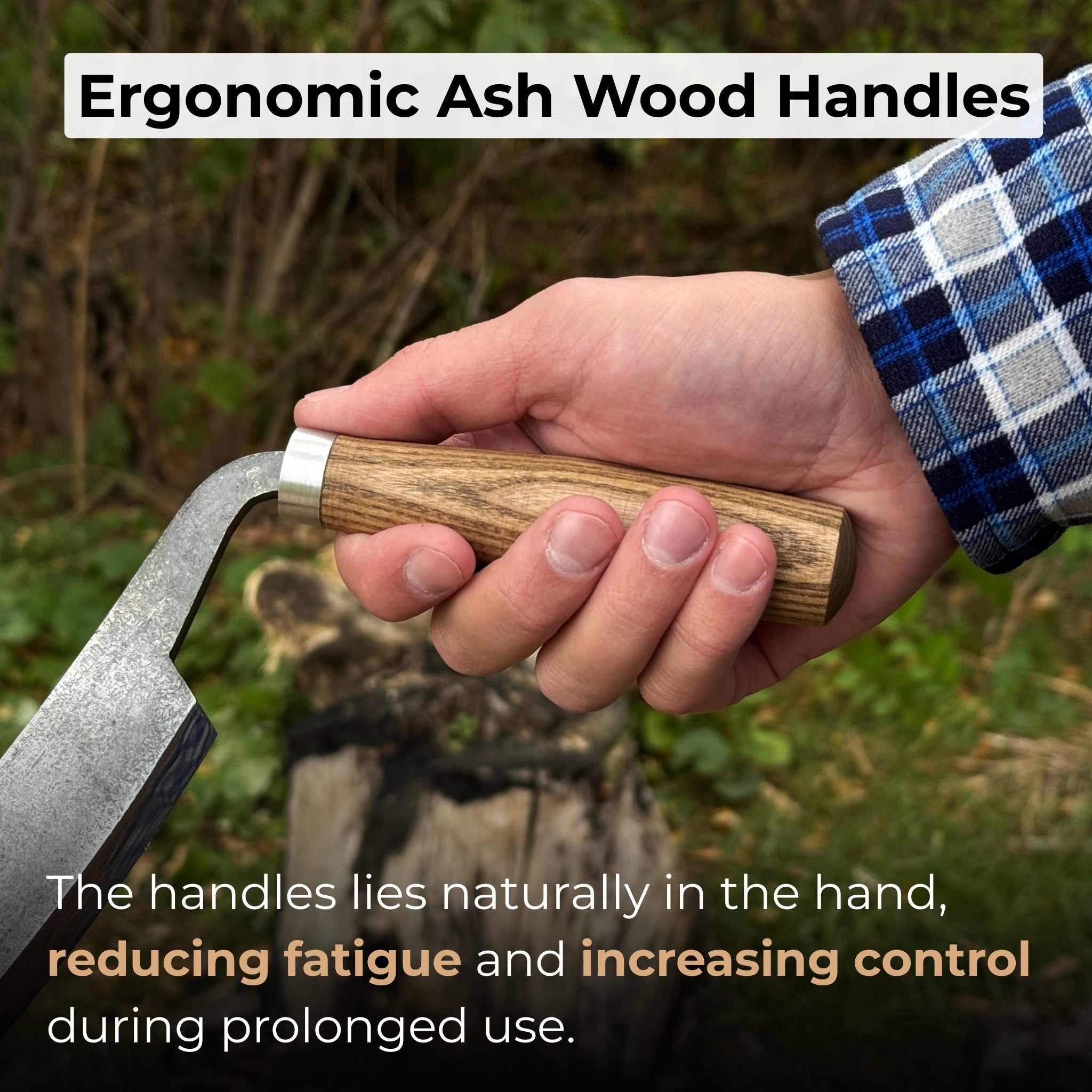 Straight Drawknife, 26 cm (10.2 inches) Cutting Edge - 3