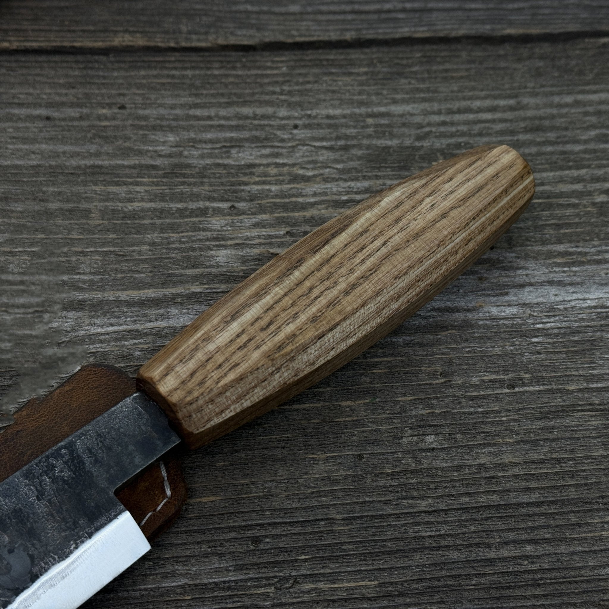 Straight Drawknife with Leather Sheath, 25 cm (9.84 inches) - 10