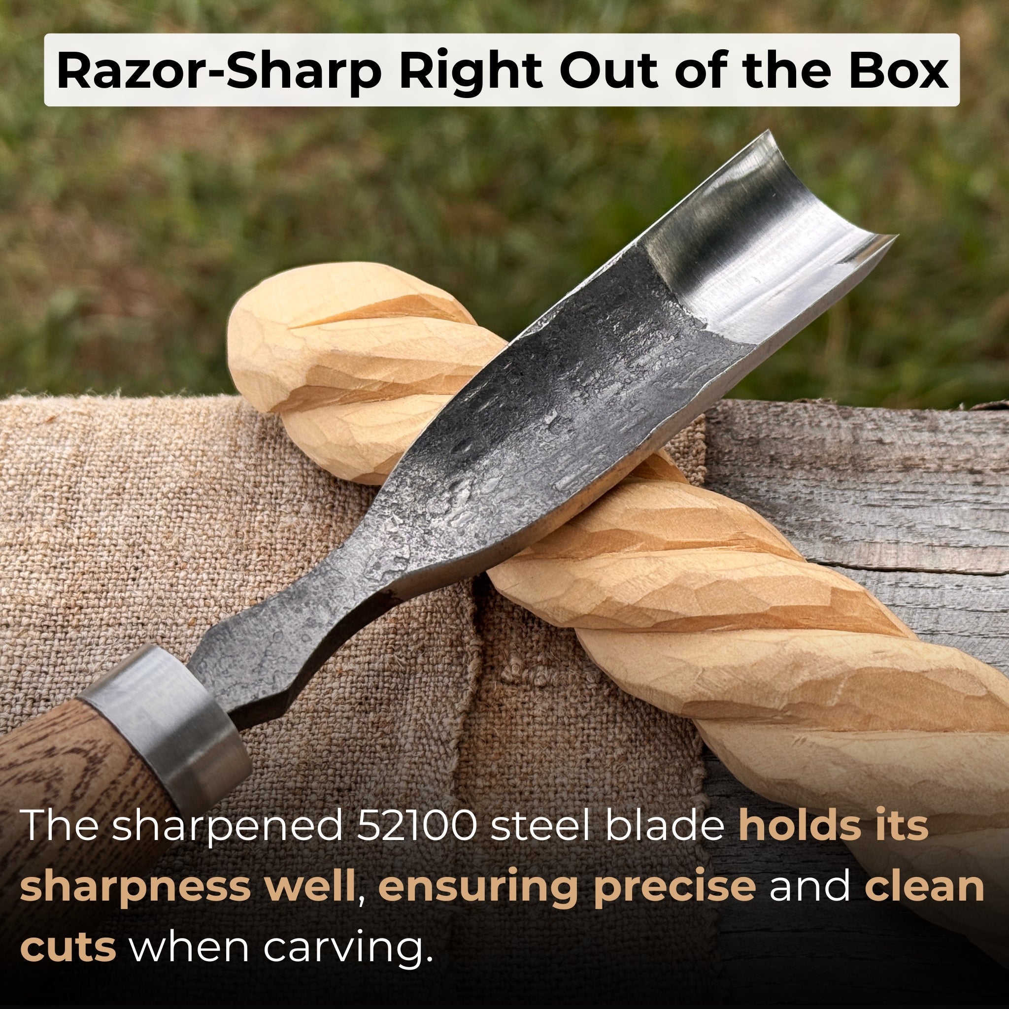 Straight Gouge (Rounded Chisel), 10 - 45 mm (0.4 - 1.8 inches) - 2