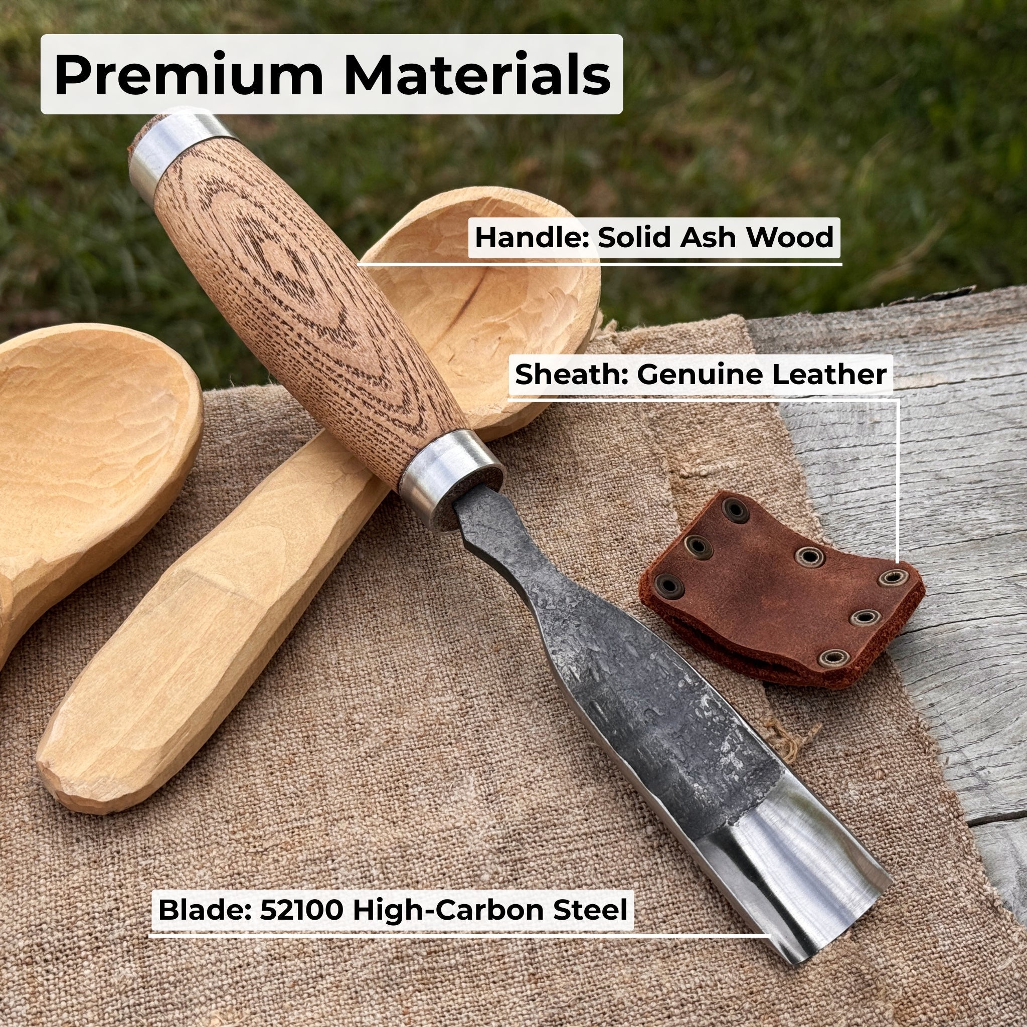 Straight Gouge (Rounded Chisel), 10 - 45 mm (0.4 - 1.8 inches) - 7