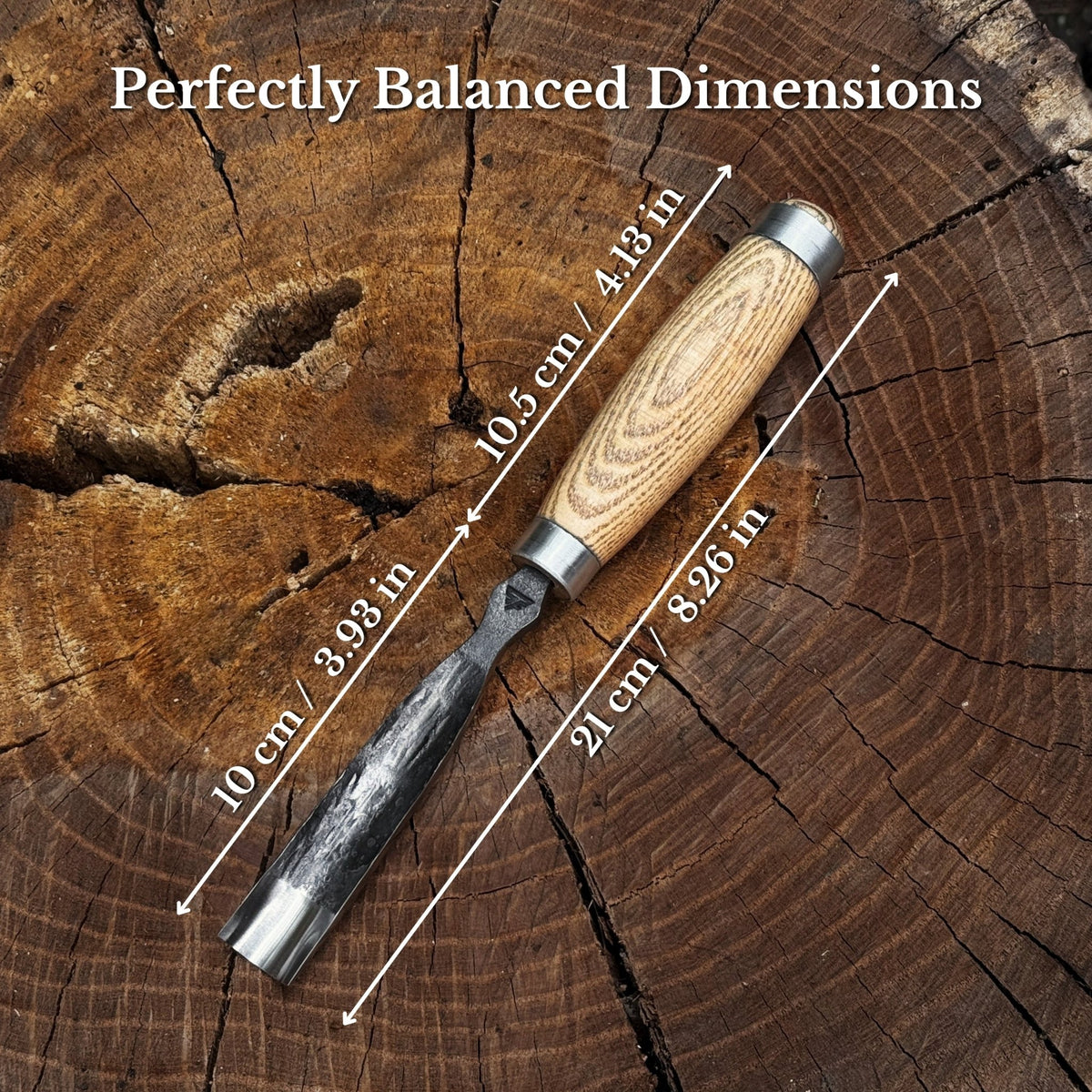 Straight Gouge (Rounded Chisel), 10 - 45 mm (0.4 - 1.8 inches) - 2