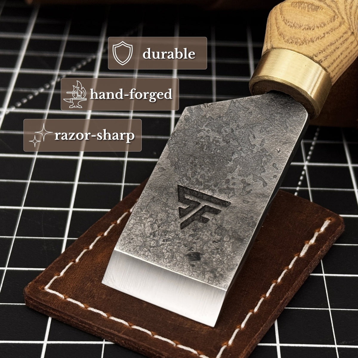 Straight Leather Skiving Knife, 3 cm (1.18 inches) - 2
