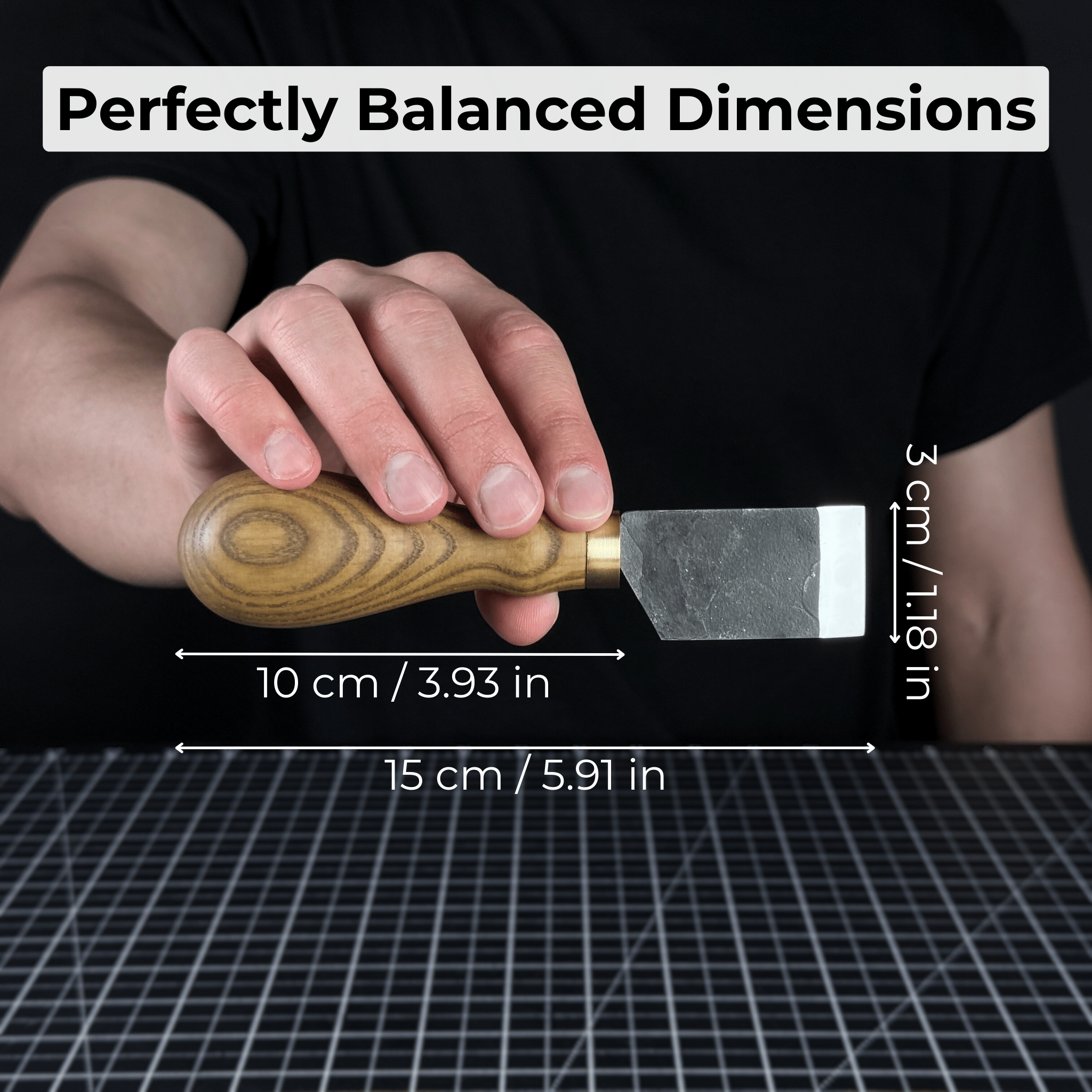 Straight Leather Skiving Knife, 3 cm (1.18 inches) - 6