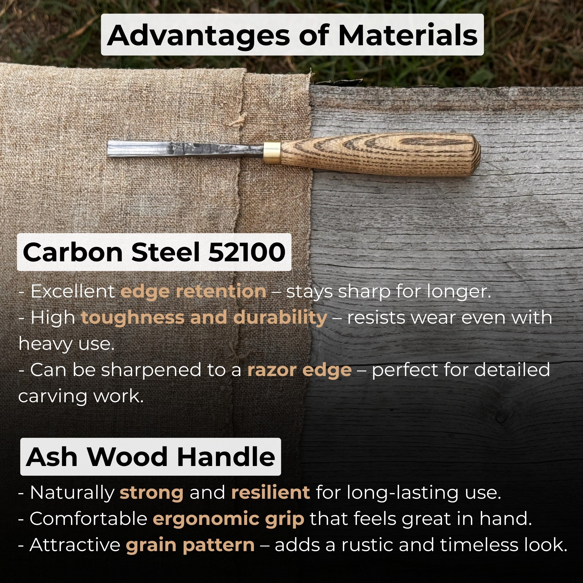 Straight Wood Carving Gouge, 5 - 12 mm (0.20 - 0.47 inches) - 4