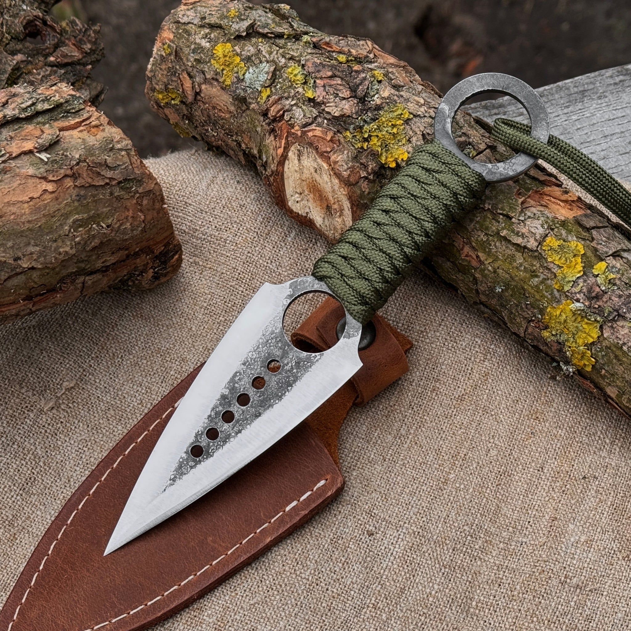 Throwing Knife with Leather Sheath, 19 cm (7.48 inches) - 1