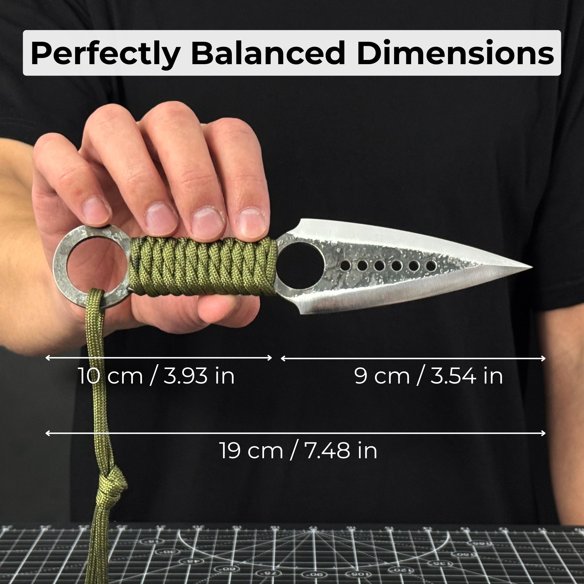 Throwing Knife with Leather Sheath, 19 cm (7.48 inches) - 6