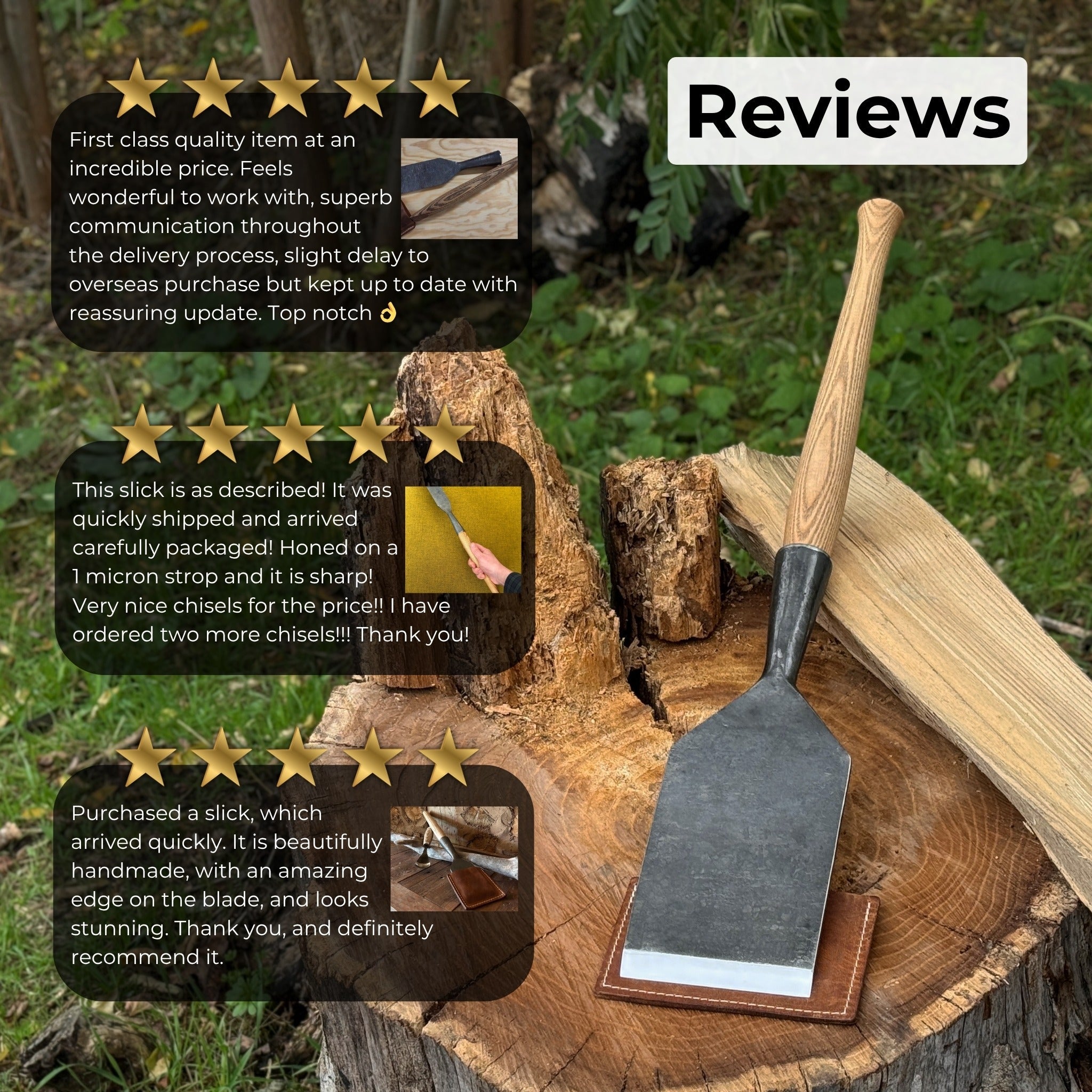 Timber Framing Sliсk Chisel, 20 - 100 mm (0.8 - 3.9 inches) - 10