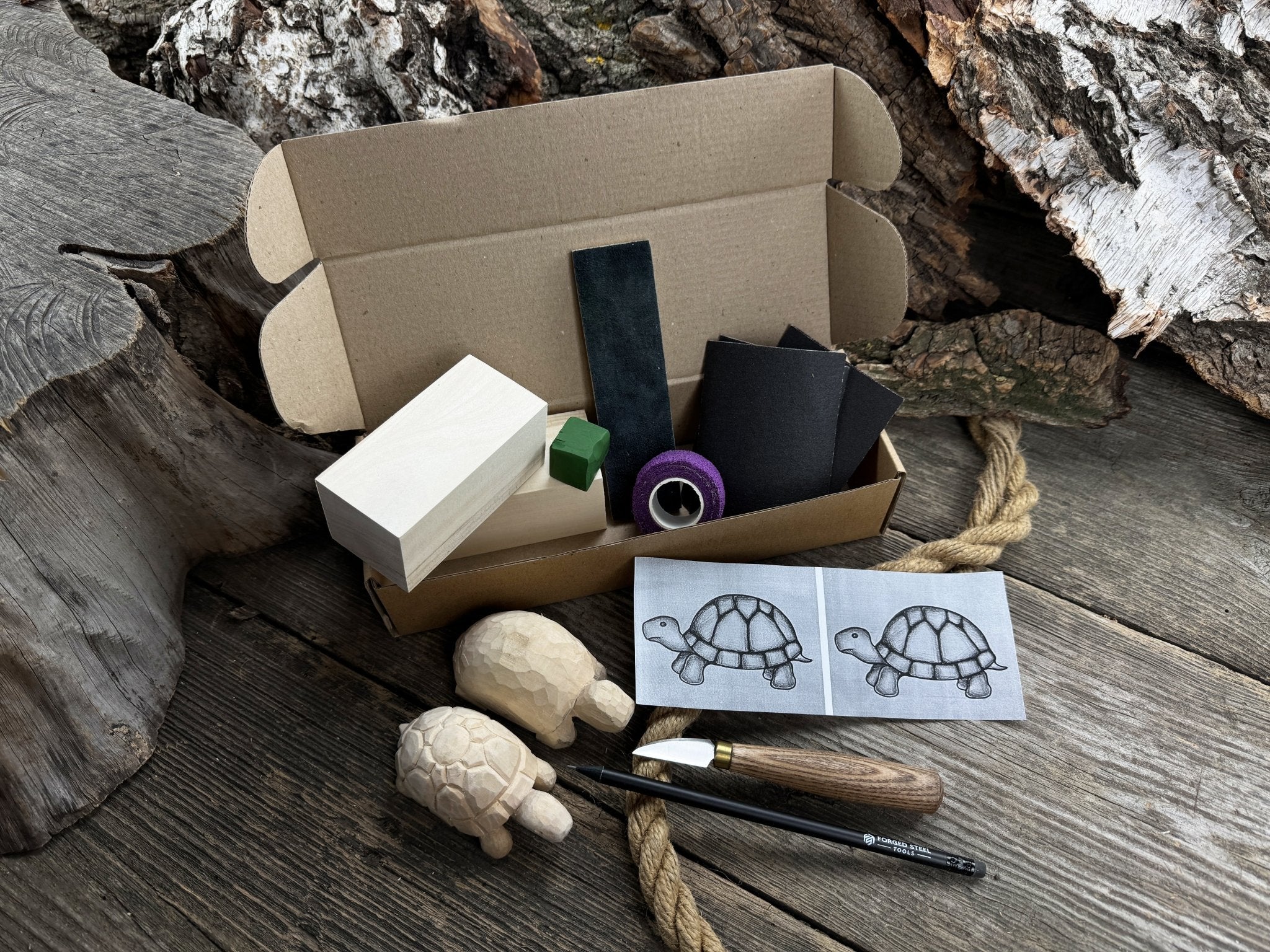 Turtle Carving Kit – Complete Starter Whittling Kit for Beginners, Adults, Teens, and Kids - 4