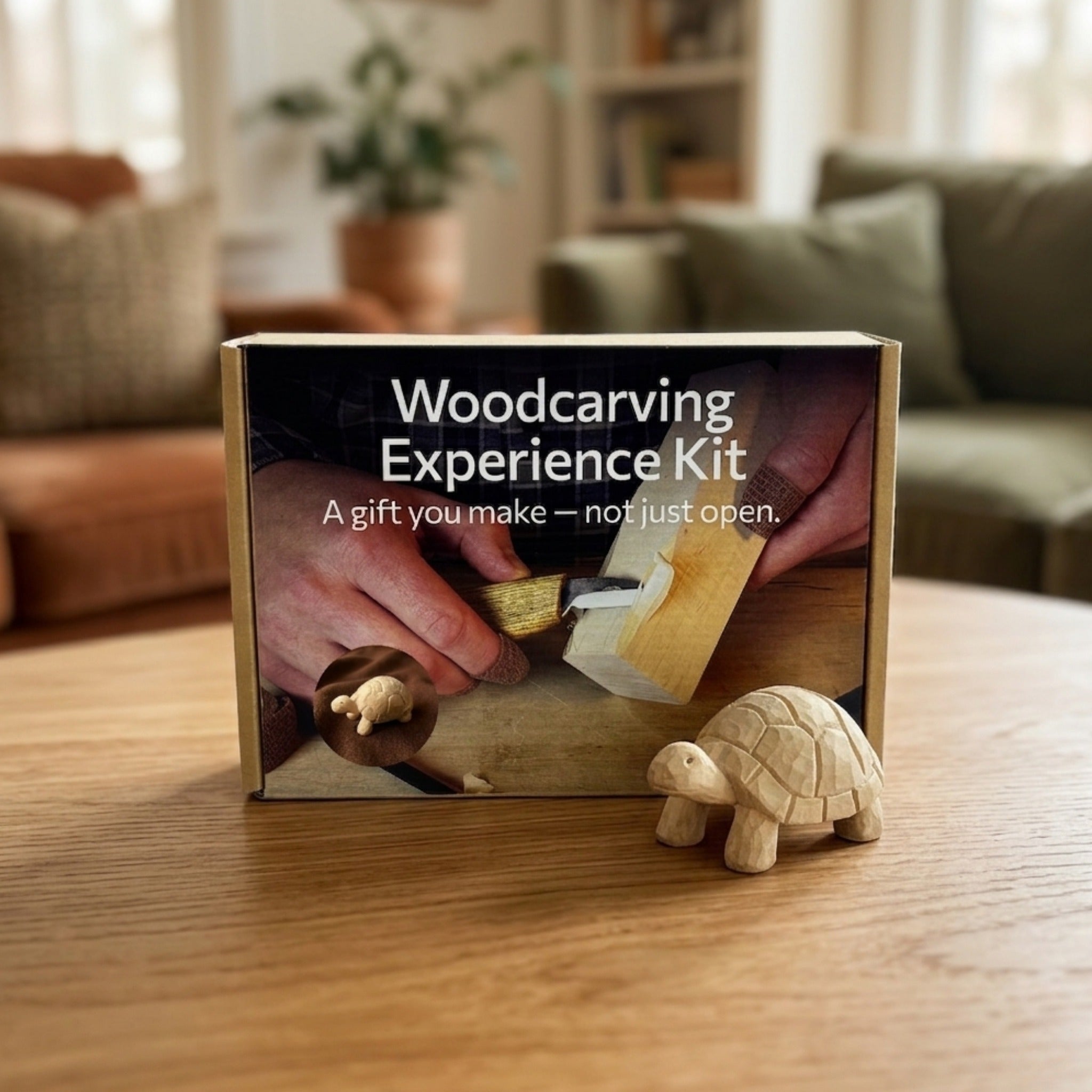 Turtle Carving Kit – Complete Starter Whittling Kit for Beginners, Adults, Teens, and Kids - 1