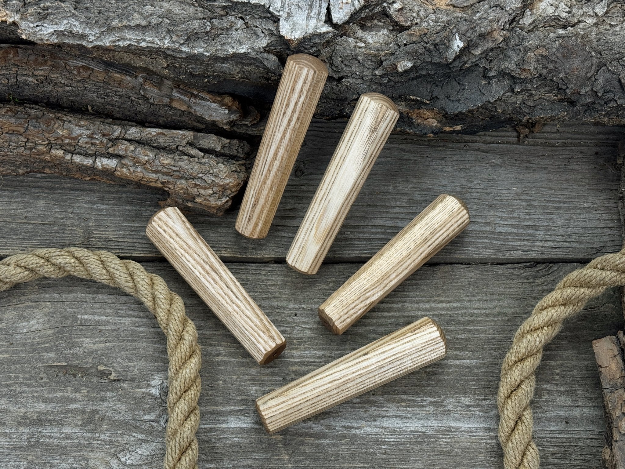 Universal Wooden Handles (Set of 5), 12.5 cm (4.92 in) - 2