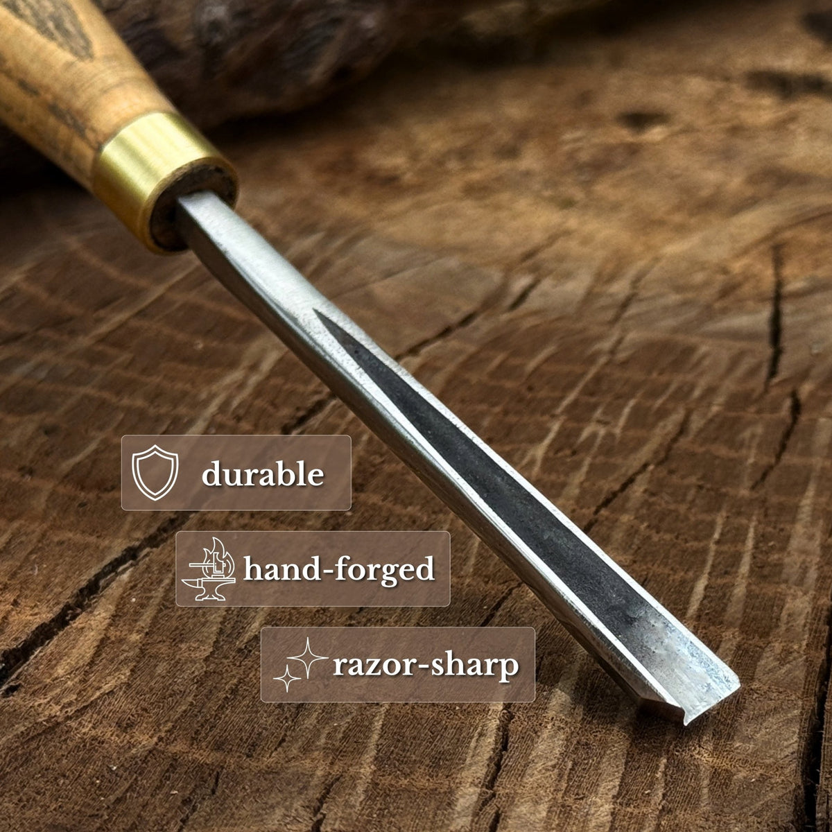 V-Parting Chisel 60 Degree, blade 6 mm (0.24 inches) - 2