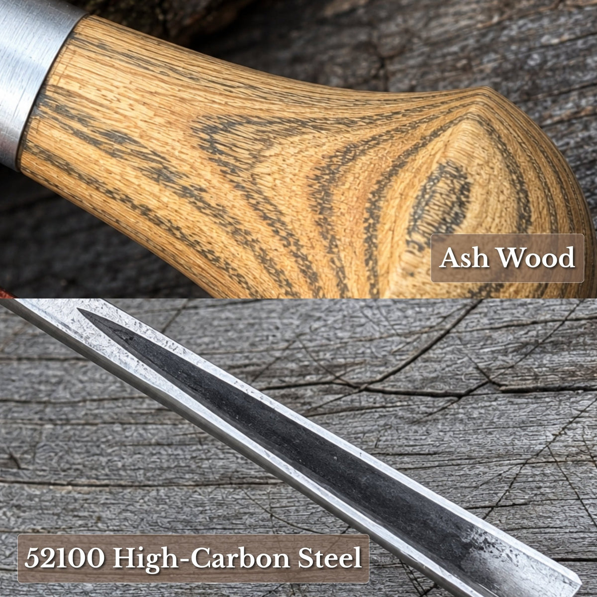 V-Parting Chisel 60 Degree with Palm Handle, 6 mm (0.24 inches) - 7