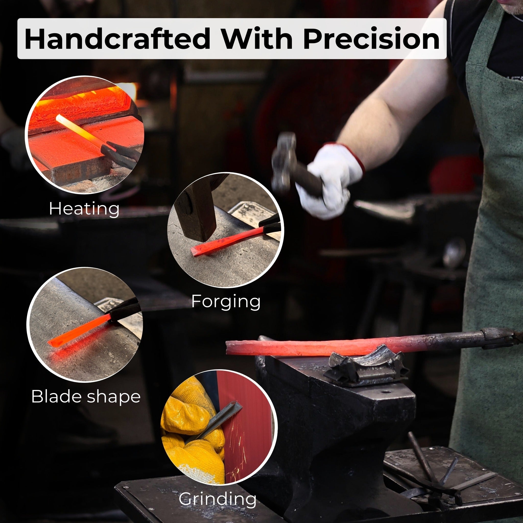 V - Parting Chisel 60 Degree with Palm Handle, 8 mm (0.31 inches) - 9