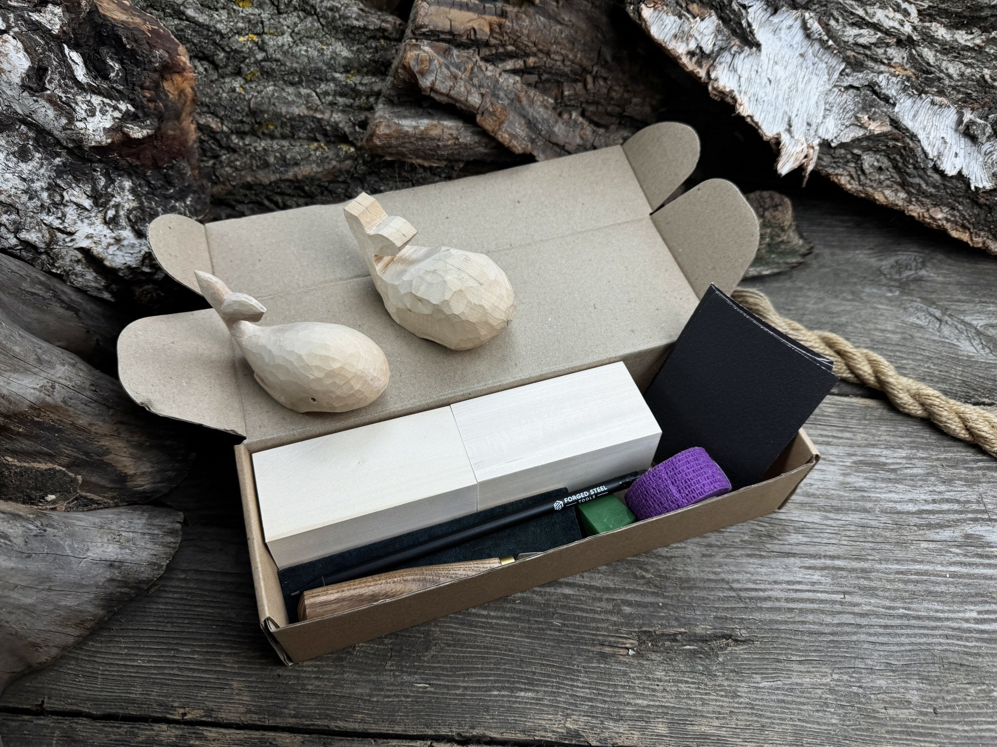Whale Carving Kit - Complete Starter Whittling Kit for Beginners, Adults, Teens, and Kids - 3