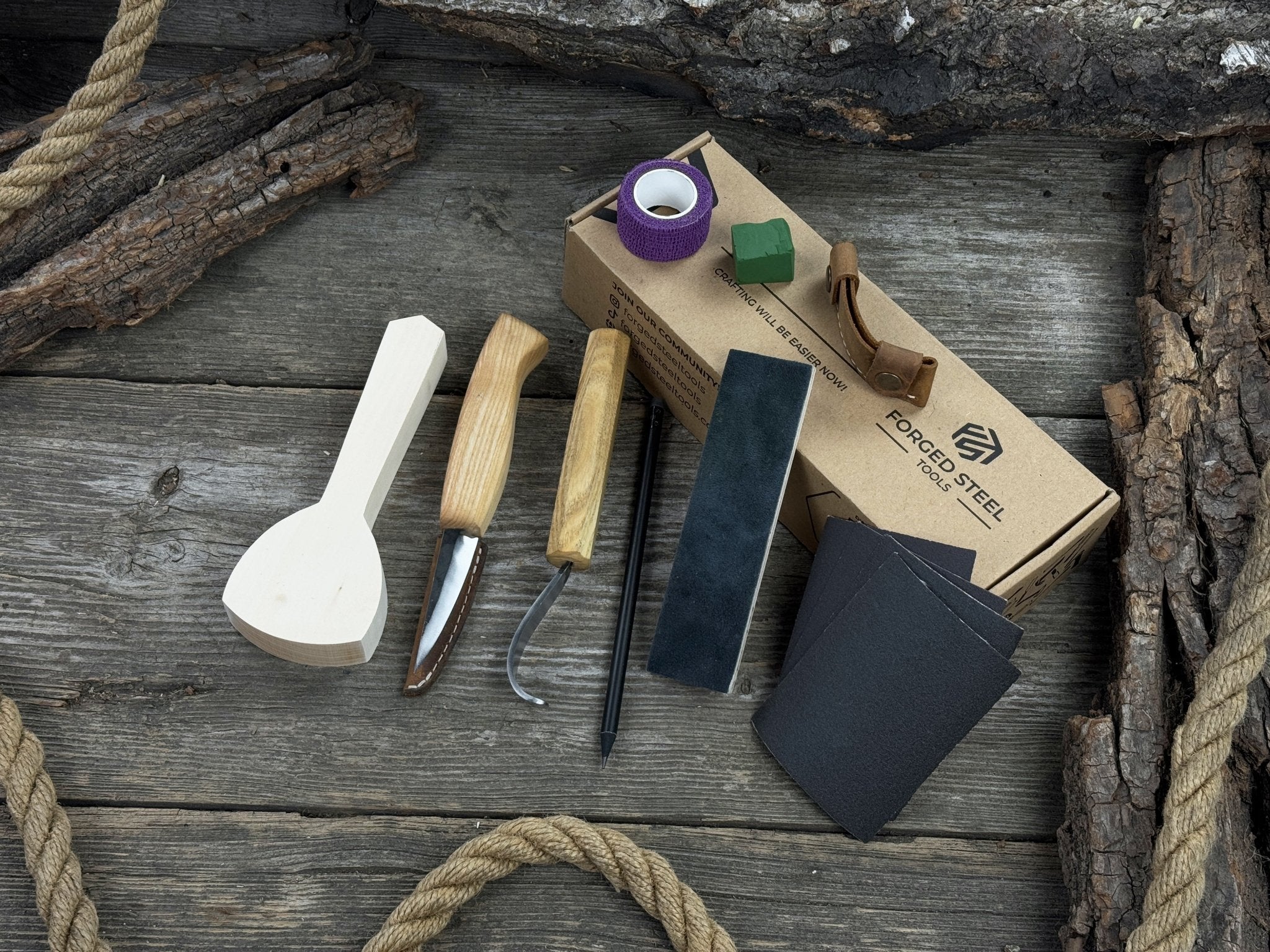 Whittle Your First Spoon – Beginner - Friendly Wood Carving Kit - 1