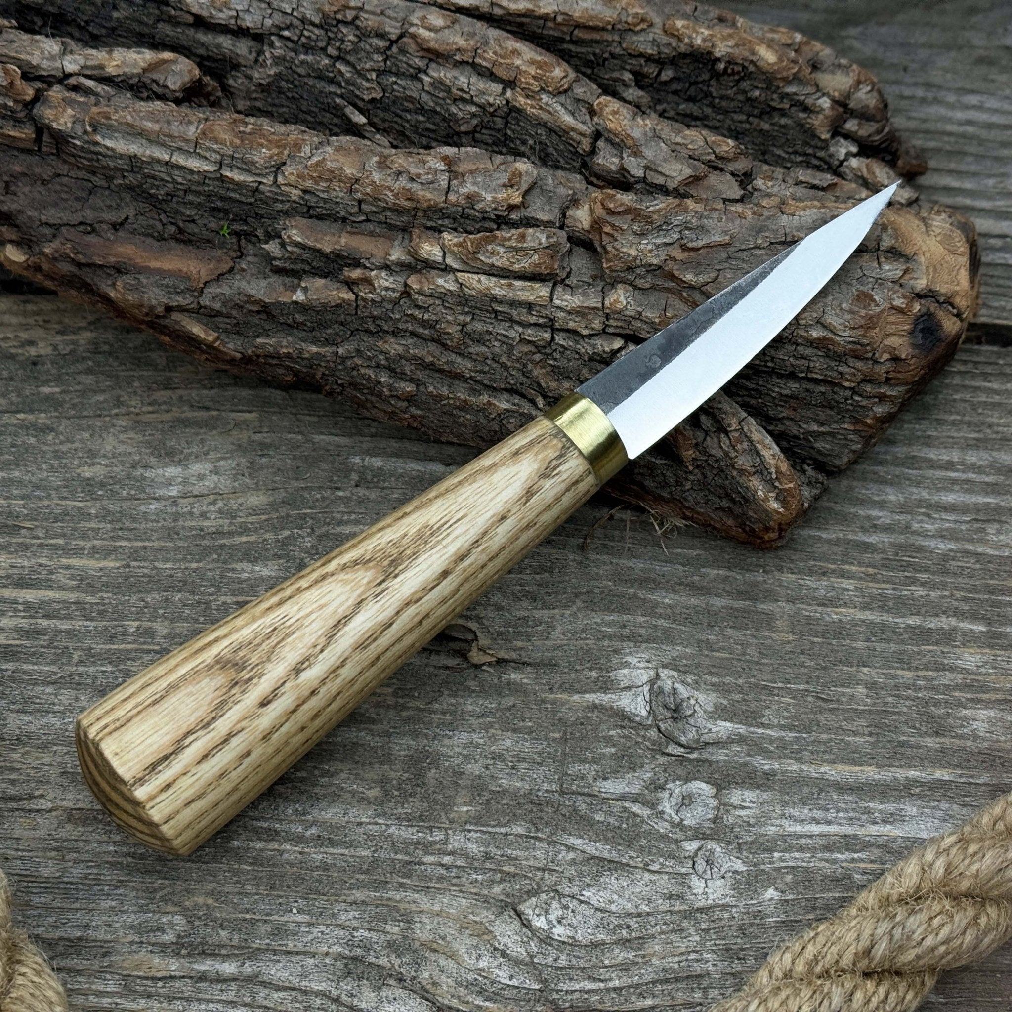 Whittling Sloyd Knife with Leather Sheath, 7.5 cm (2.95 inches) - 4