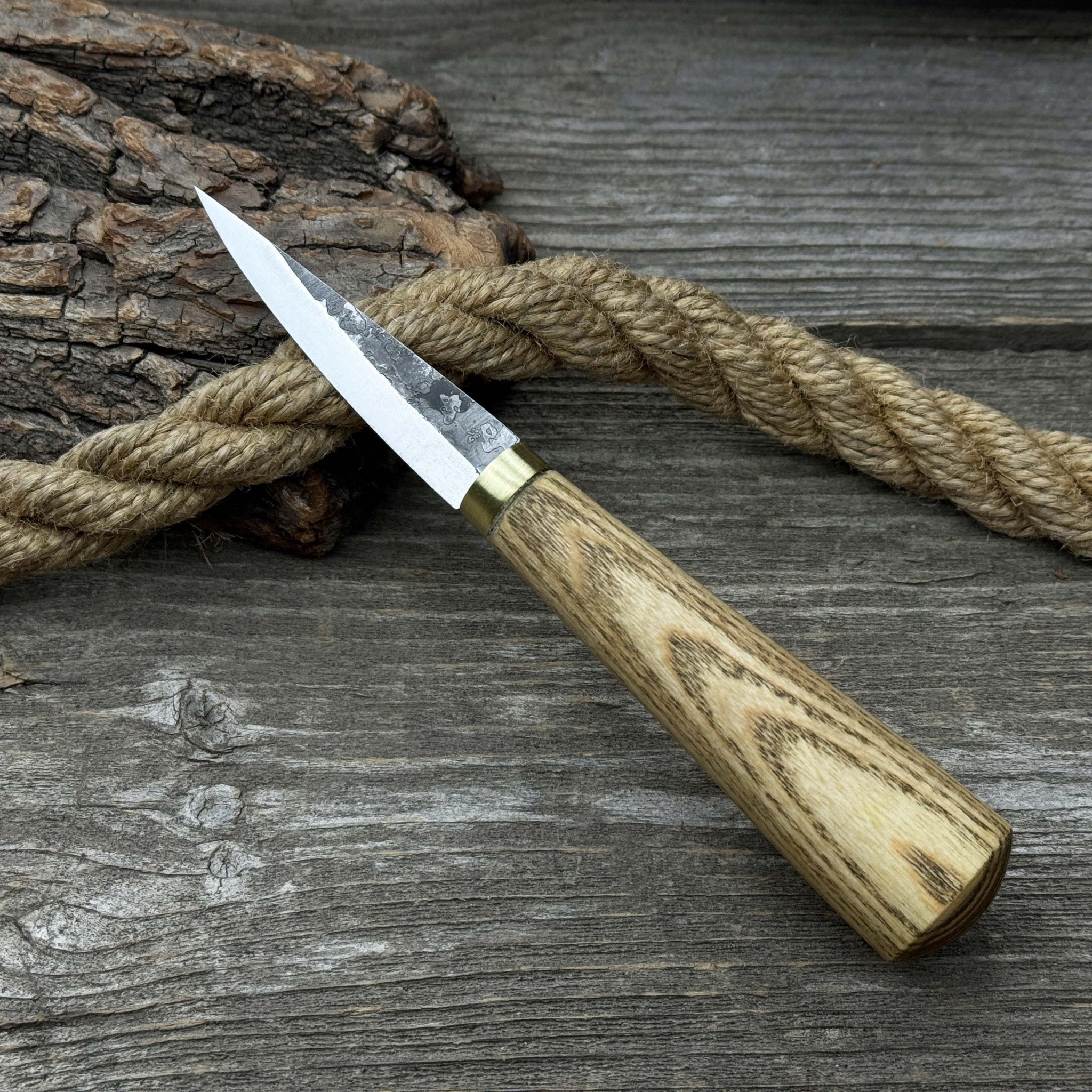 Whittling Sloyd Knife with Leather Sheath, 7.5 cm (2.95 inches) - 3