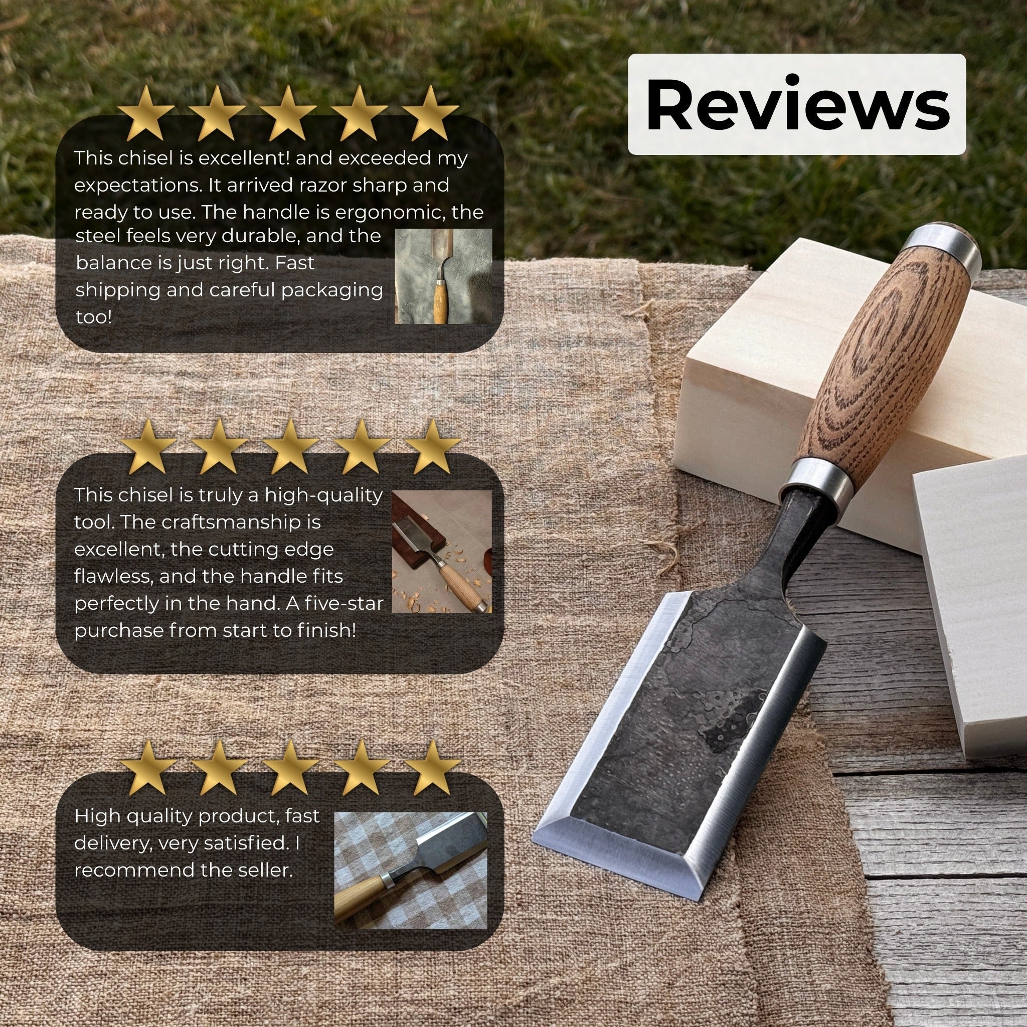 Wood Carving Chisel, 10 - 50 mm (0.39 - 1.97 inches) - 10