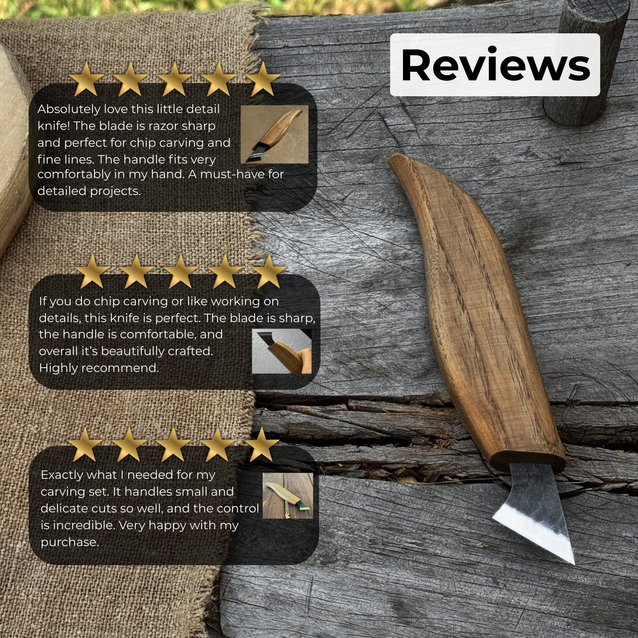 Wood Carving Knife, 2.5 cm (1 inch) - 9