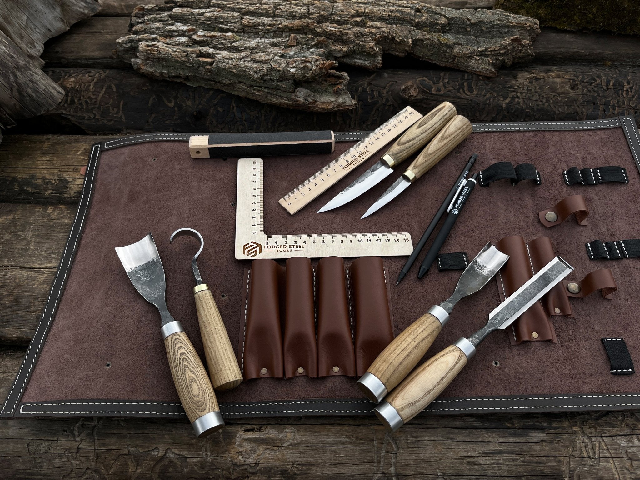 Wood carving offers tool forged bushcraft set