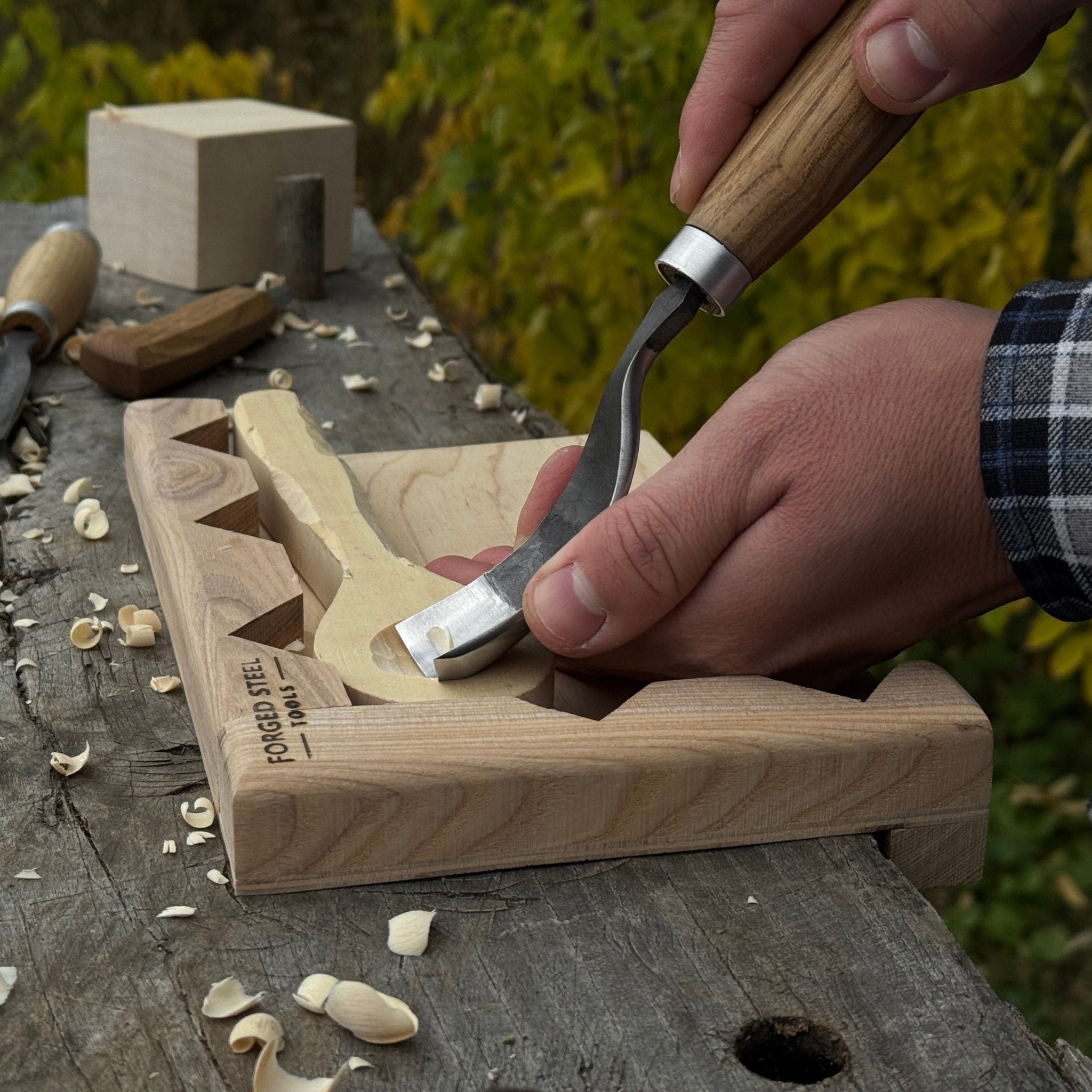 Wooden Bench Hook for Carving. Handcrafted Work Support for Wood Carving - 8